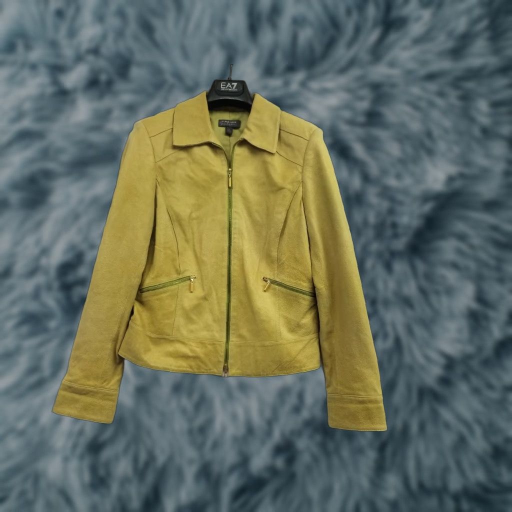 Vintage Classiques Entier Jacket Women's Small Green Leather Lined Full Zip Up Size S / US 4 / IT 40 - 1 Thumbnail
