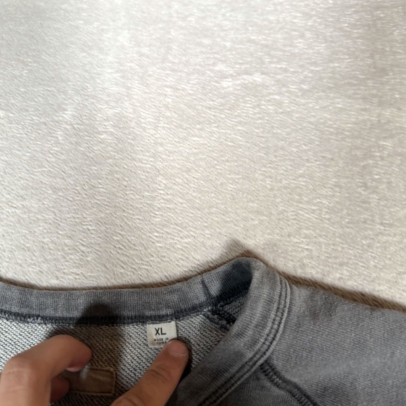 Uniqlo UNIQLO Sweatshirt Mens XL Gray Raglan Crew Neck Pullover Fleece Cotton Casual Size US XL / EU 56 / 4 - 4 Thumbnail