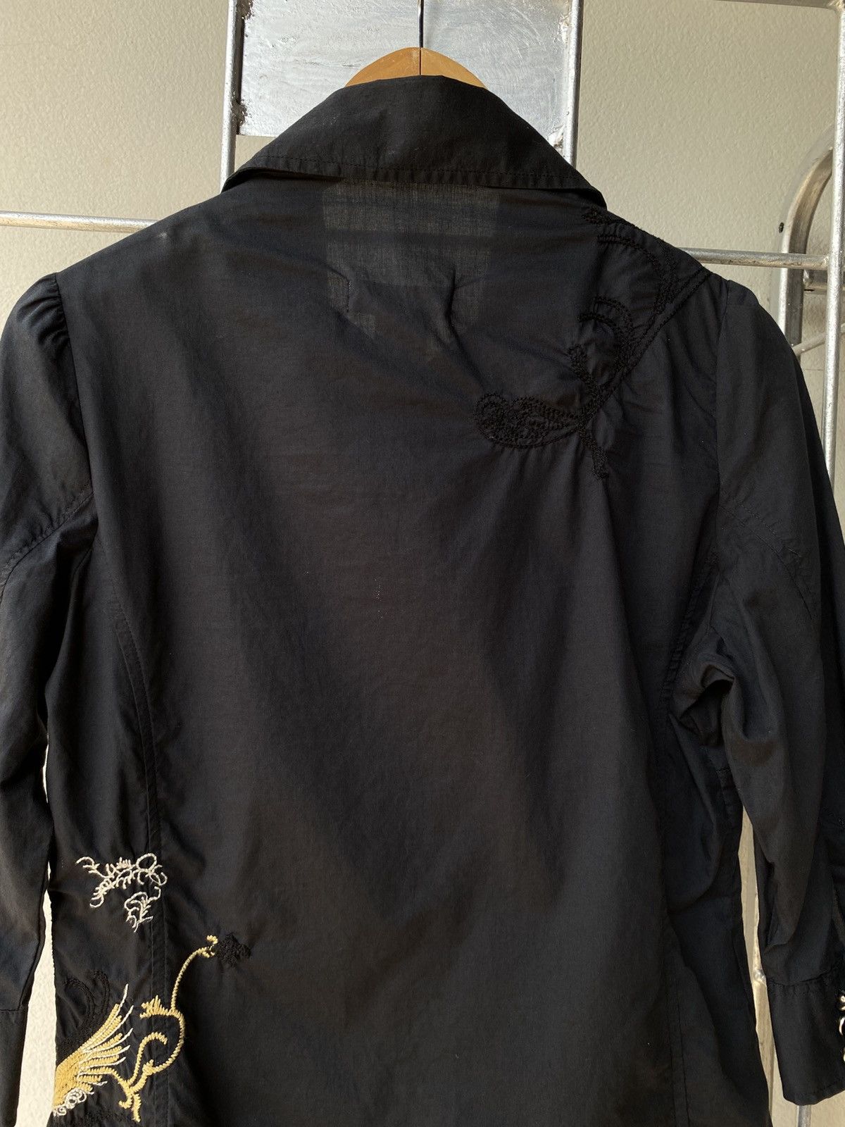 Diesel DIESEL Black Embroidered Button-Up Shirt Size XS / US 0-2 / IT 36-38 - 8 Thumbnail