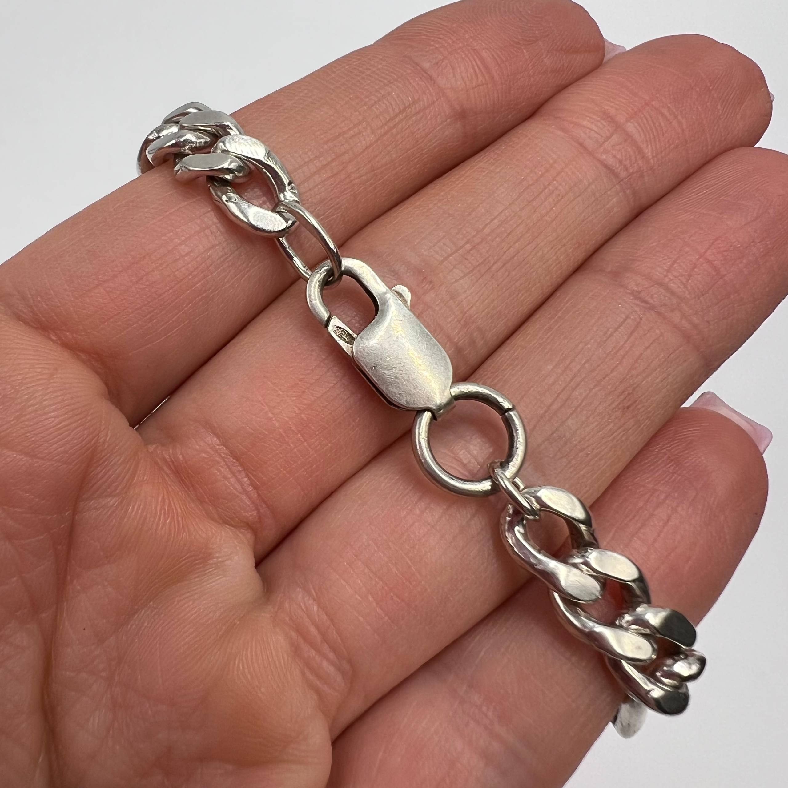 Vintage Massive Vintage Sterling Silver 925 Figaro Chain 59.5g Size ONE SIZE - 6 Thumbnail
