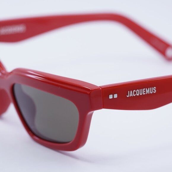 Jacquemus Jacquemus SALON JAC/62 C4 Sunglasses Red Rectangle Frame Size ONE SIZE - 9 Thumbnail
