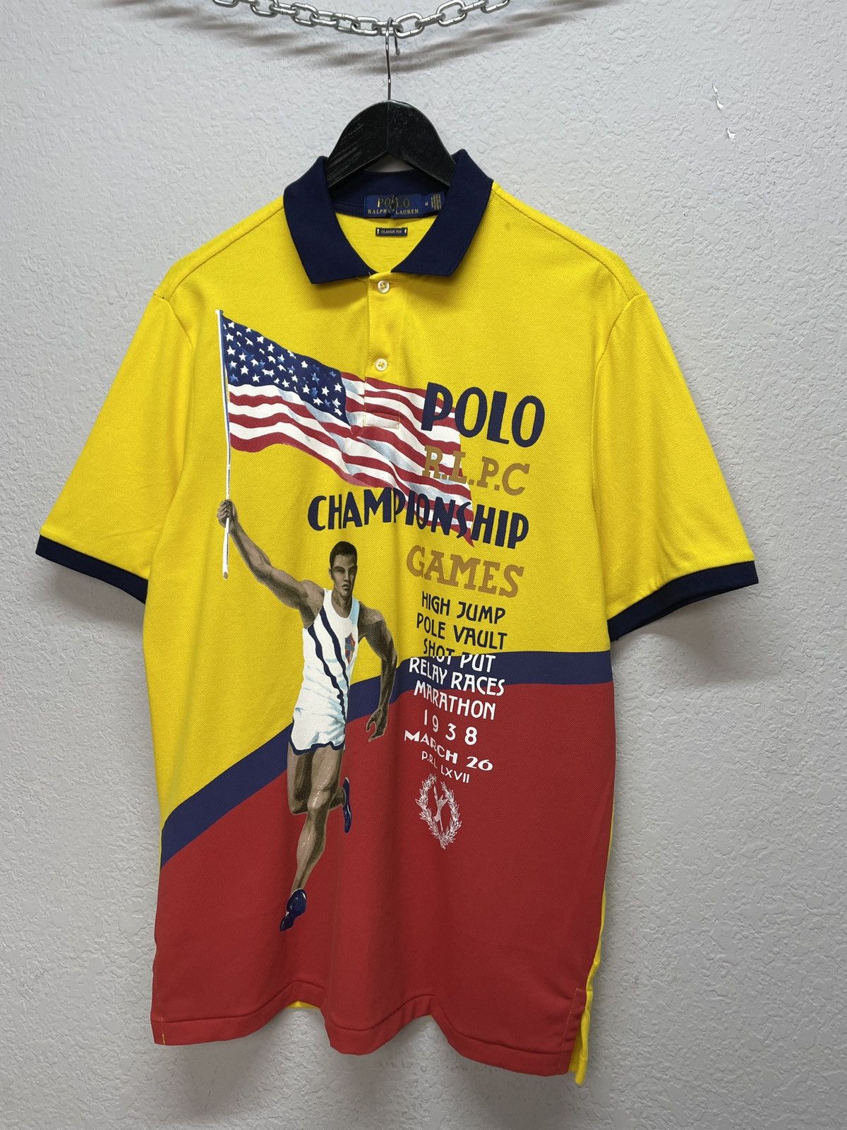 Polo Ralph Lauren Vintage Y2K Championship 1938 Polo Ralph Lauren Tee Polos Size US M / EU 48-50 / 2 - 3 Thumbnail