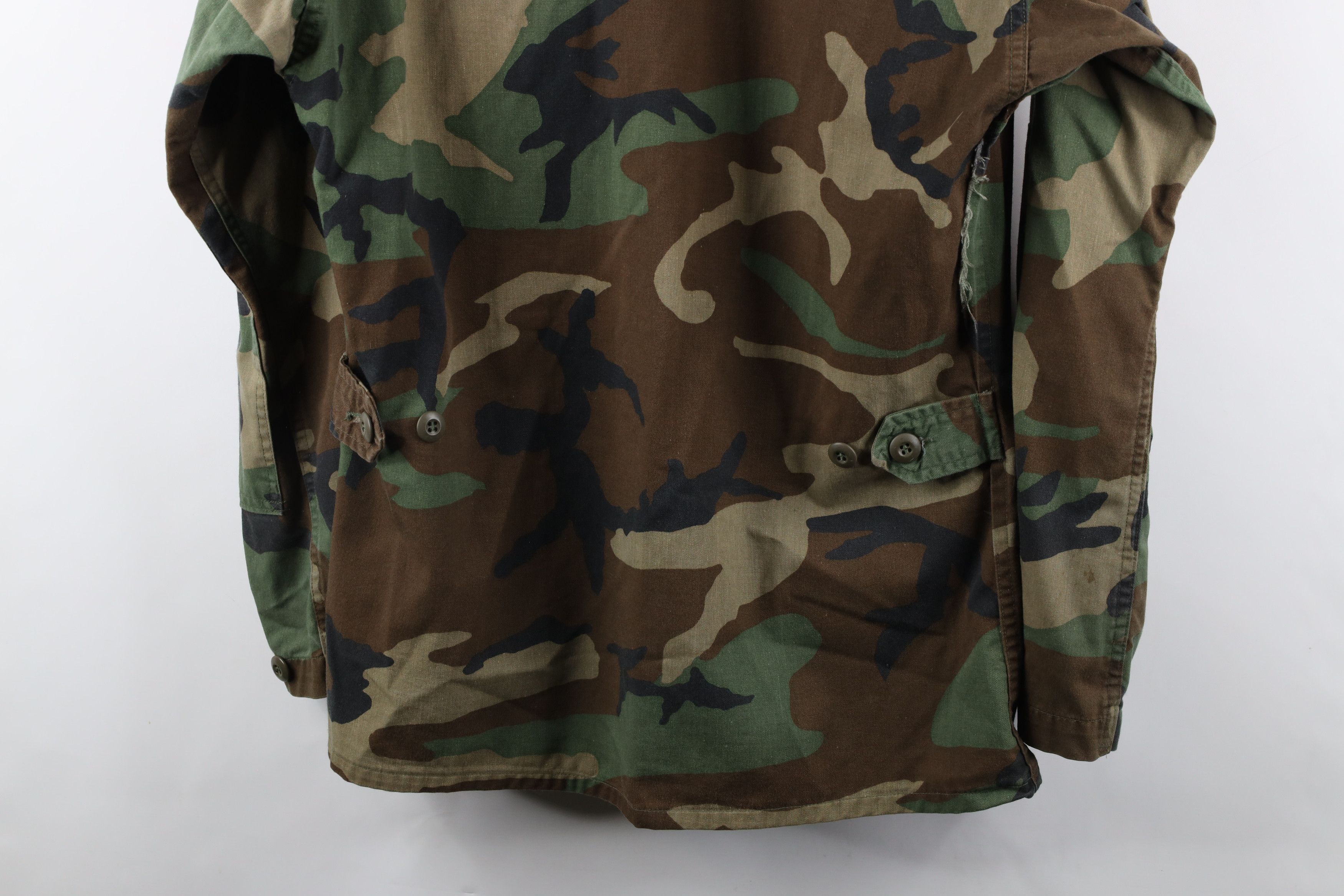 Vintage Vintage 80s Woodland Camouflage Combat Coat Jacket USA Size US S / EU 44-46 / 1 - 15 Thumbnail