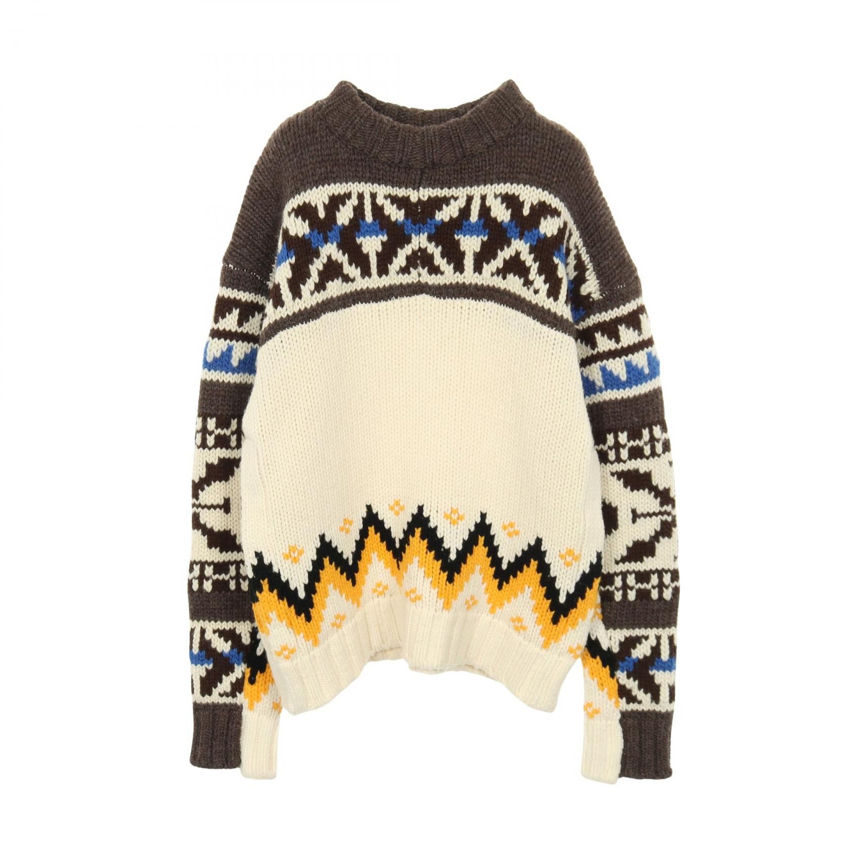 Sacai Sacai Sacai Nordic Knit Pullover Wool Knitwear Textile Tops DUTY FREE for USA Size ONE SIZE - 1 Thumbnail