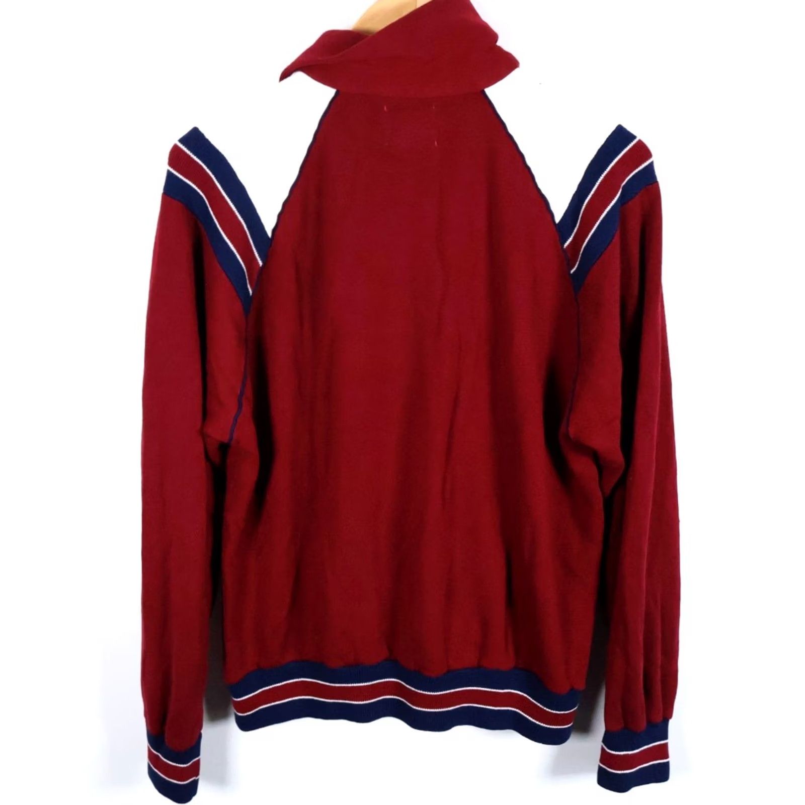 Wilson VINTAGE Wilson Full Zip Sweatshirt Mens XL Red White Lightweight Acrylic 80s Retro Jacket Size US XL / EU 56 / 4 - 2 Thumbnail