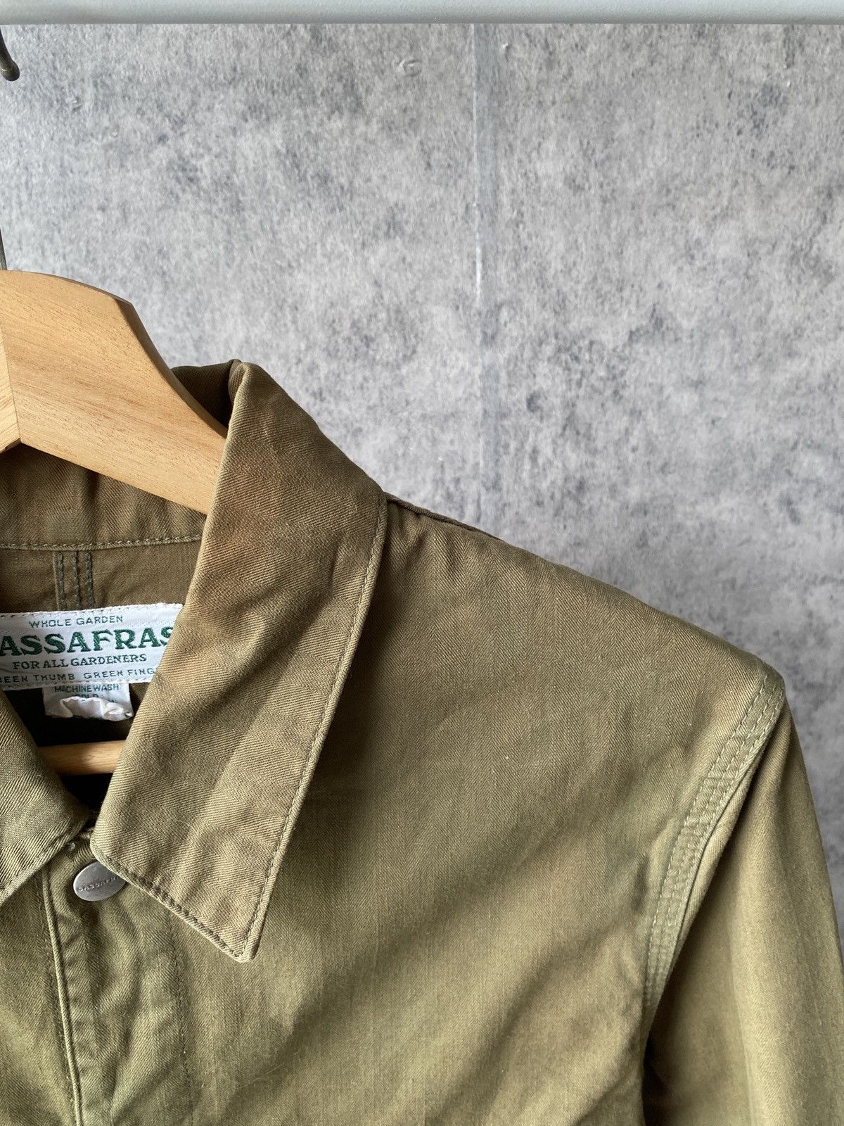Sassafras Sassafras Japan Olive Green Sunfaded Button Jacket Size US M / EU 48-50 / 2 - 7 Thumbnail