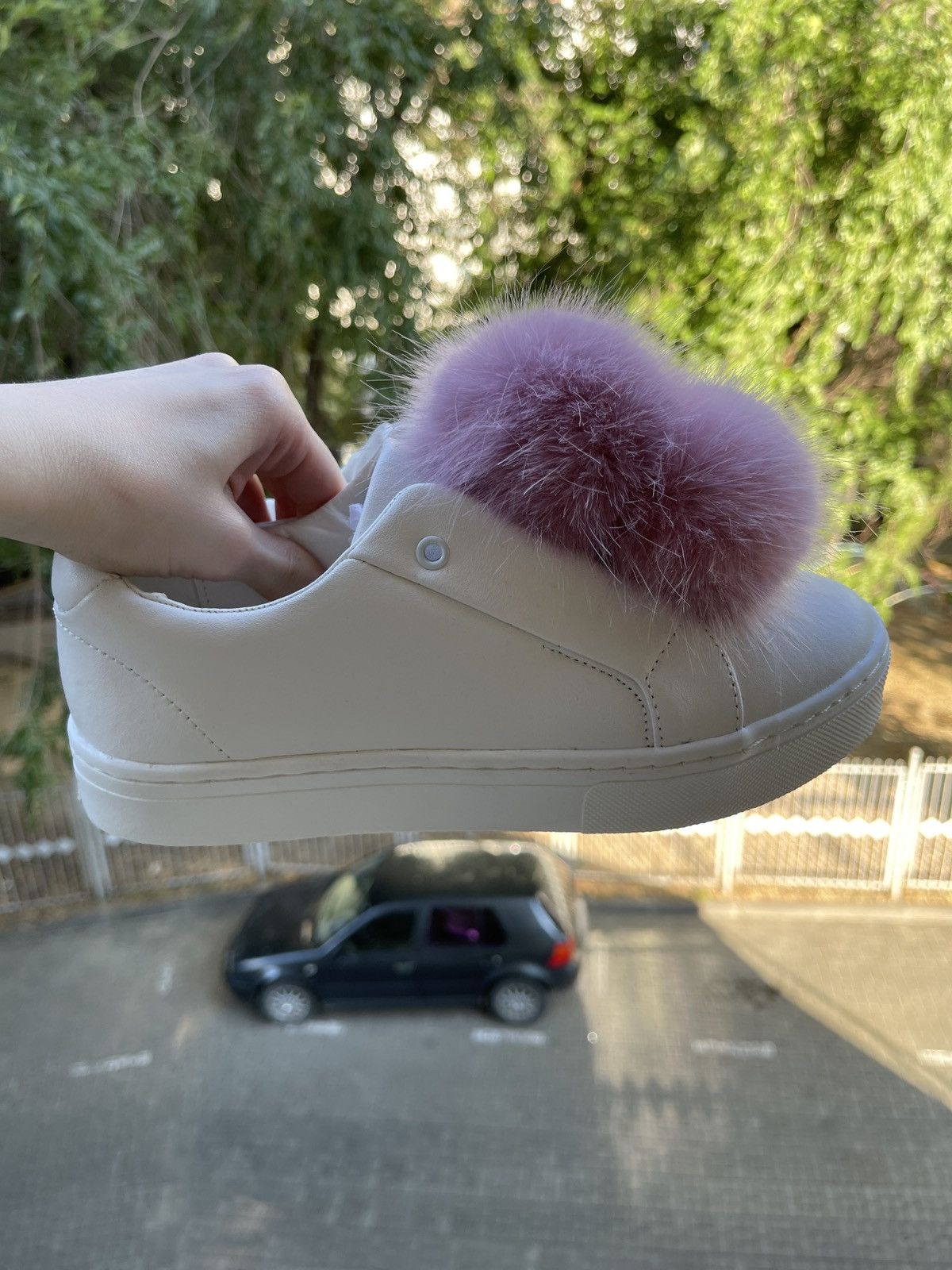 Sam Edelman Sam Edelman Leya faux fur-trimmed leather slip-on sneakers Size US 7 / IT 37 - 2 Thumbnail
