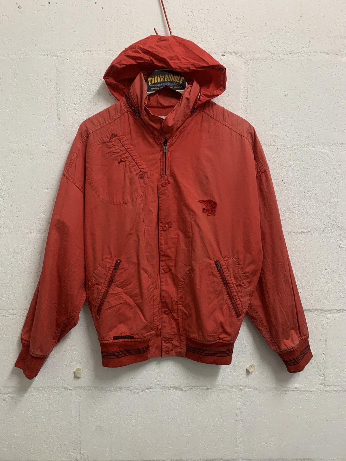 image of Vintage Papas Maniere De Heming Hoodie Jacket in Red, Men's (Size Medium)