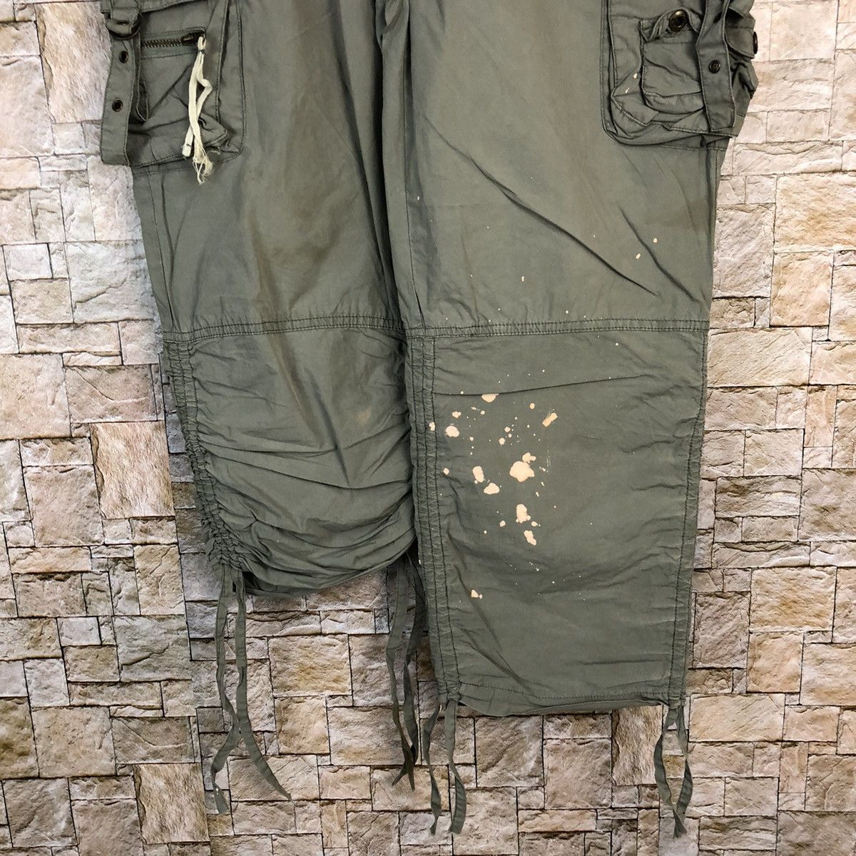 Japanese Brand Pinky Girl Green Cropped spring cargo Pants #A743 Size 29" - 6 Thumbnail