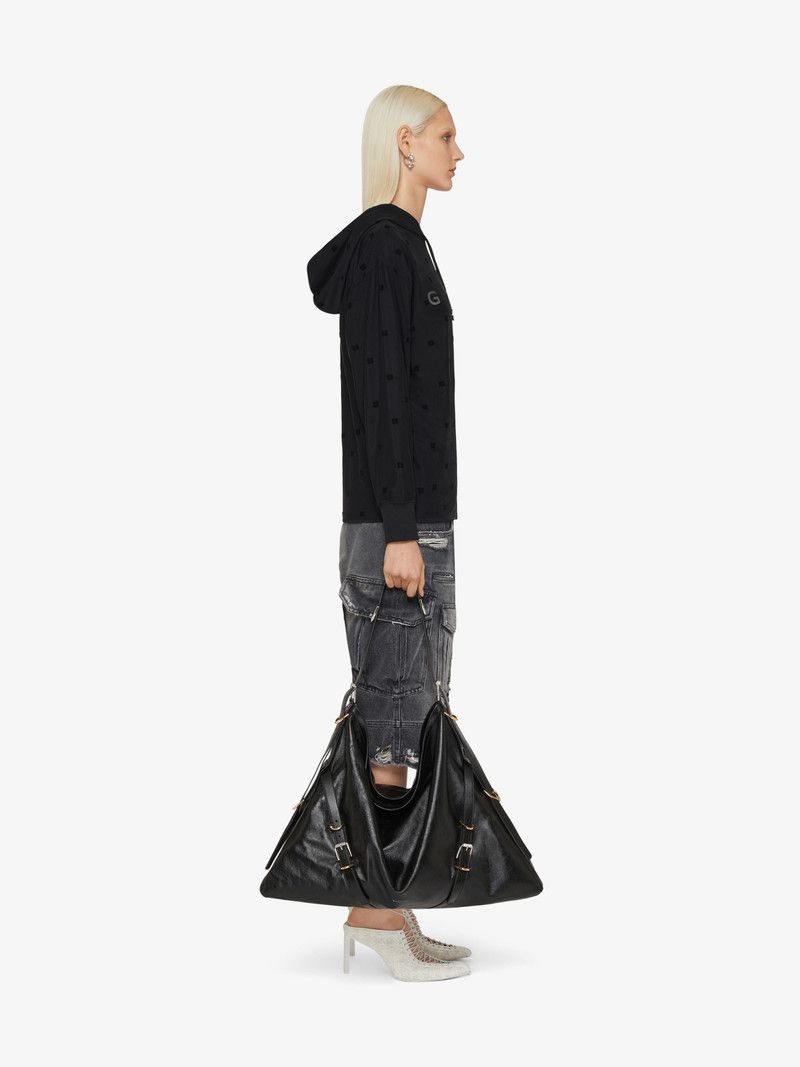 Givenchy Black 4G Logo Tulle Double Layer Hoodie Size US L / EU 52-54 / 3 - 3 Thumbnail
