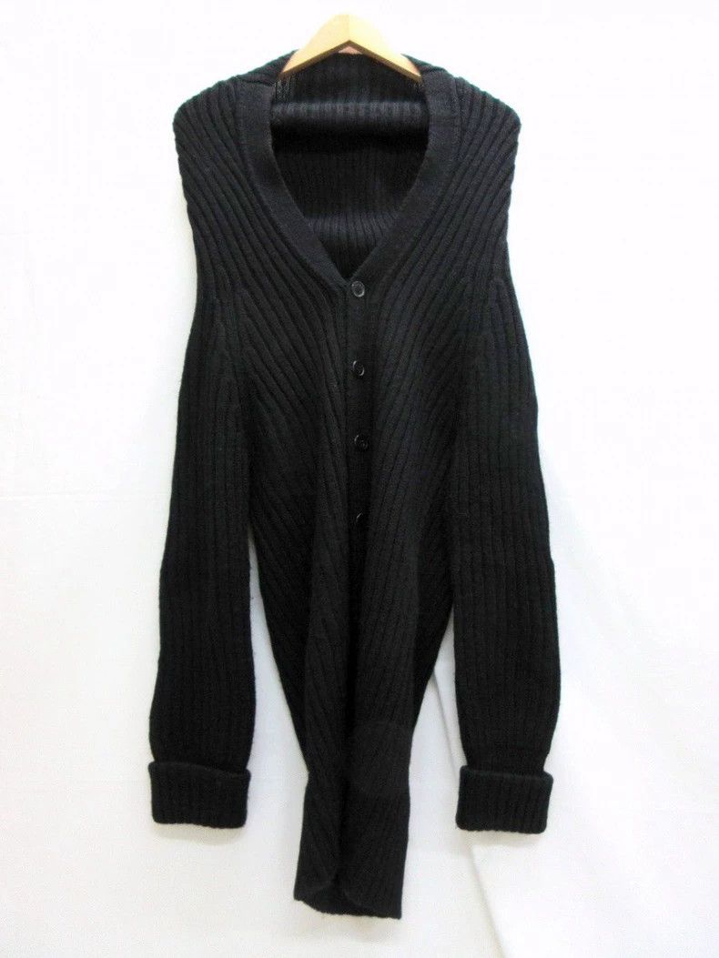 Yohji Yamamoto Yohji Yamamoto size 3 Textured knit cardigan shirt 2503-Ne Size S / US 4 / IT 40 - 1 Thumbnail