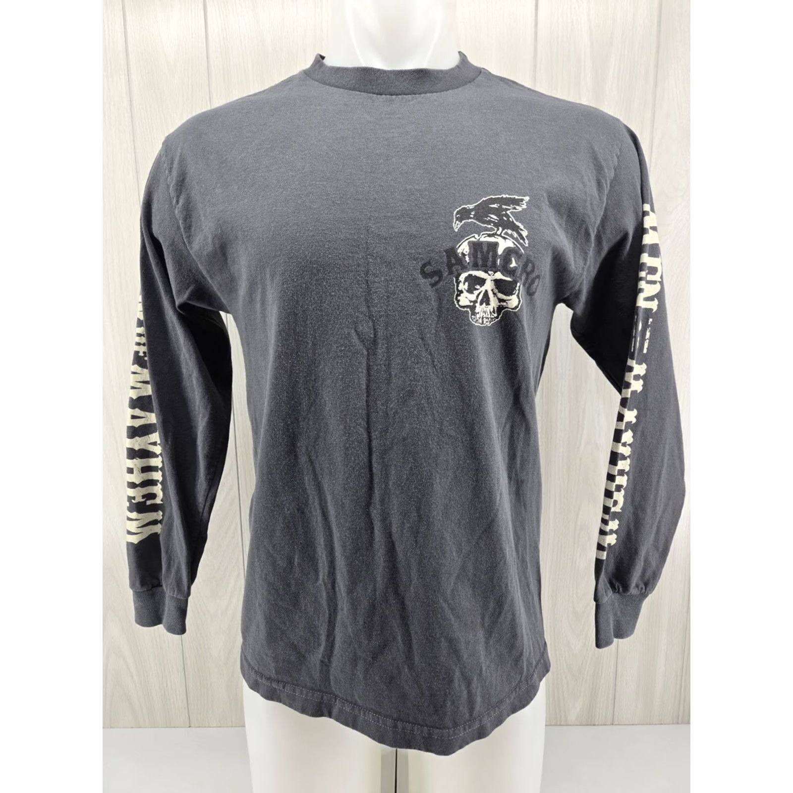 Vintage Sons of Anarchy Long Sleeve T-Shirt Gray Size Medium Men Crew Neck logo Size US M / EU 48-50 / 2 - 2 Thumbnail