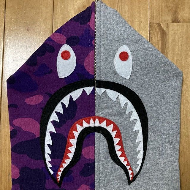 Bape 🔥3XL🔥 BAPE Purple Camo Shark Full Zip Hoodie a bathing ape Size US XXL / EU 58 / 5 - 3 Thumbnail
