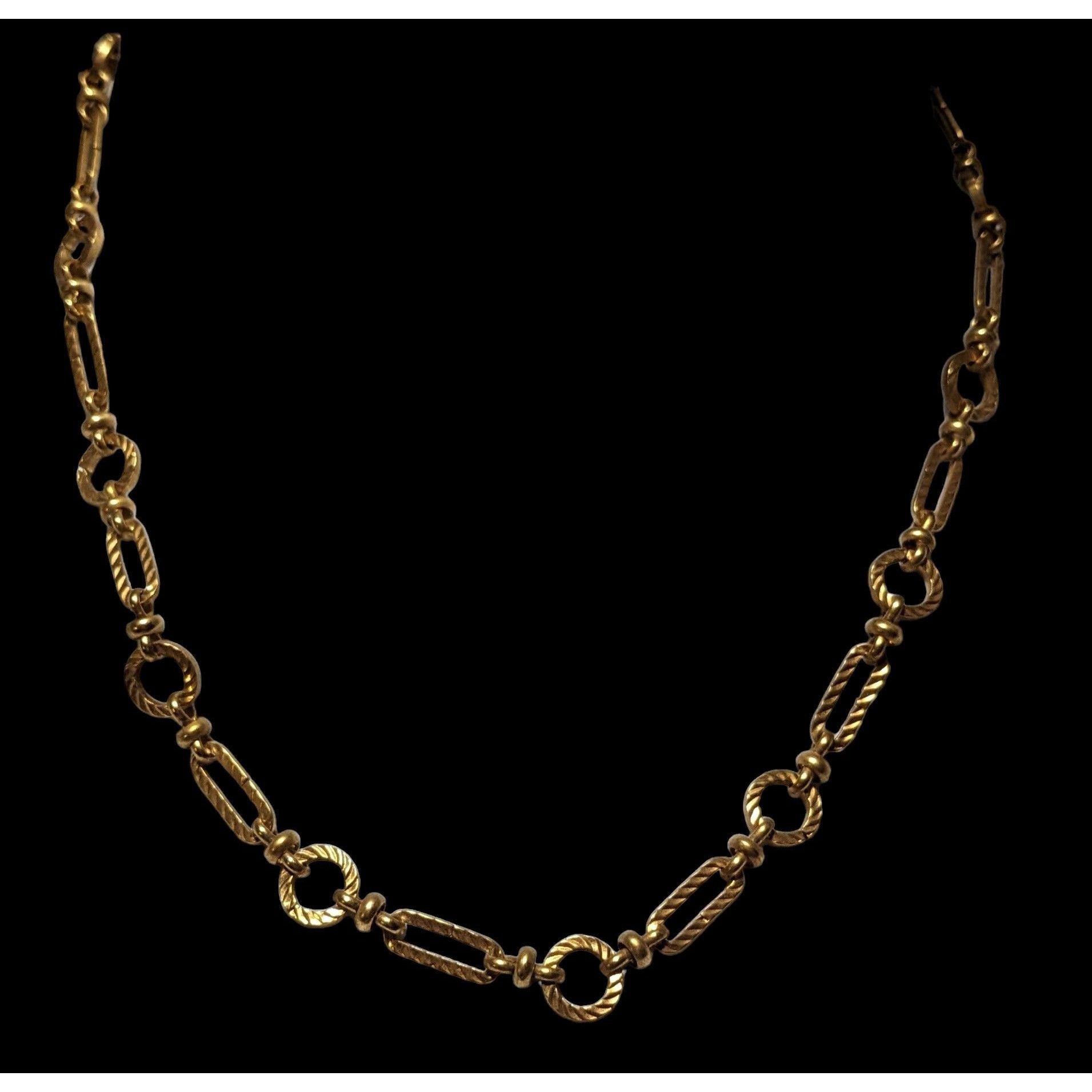 Other Retro Glam Textured Gold Link Necklace Size ONE SIZE - 2 Thumbnail