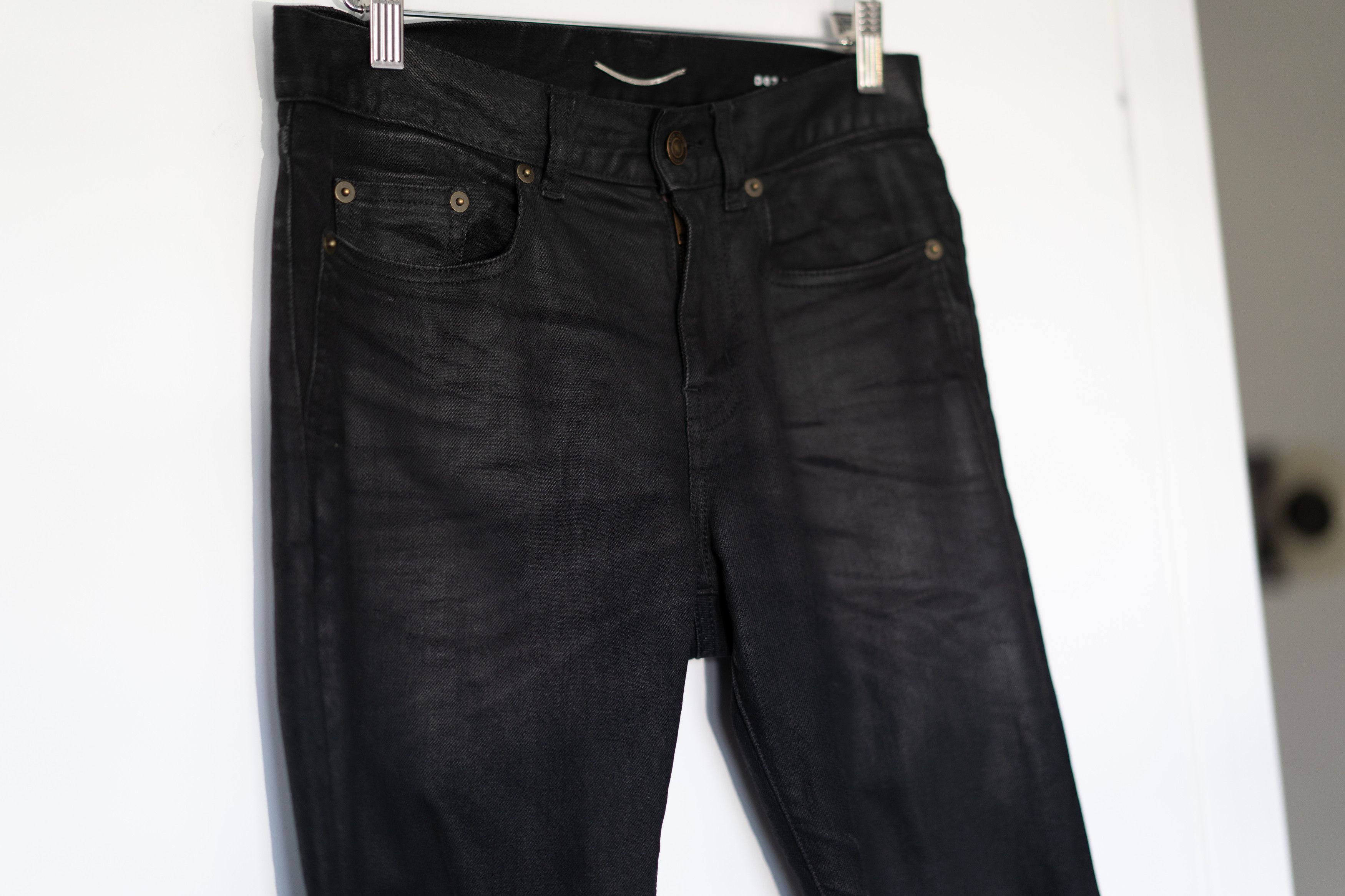 Saint Laurent Paris D02 Waxed Skinny Jeans Size US 29 - 2 Thumbnail