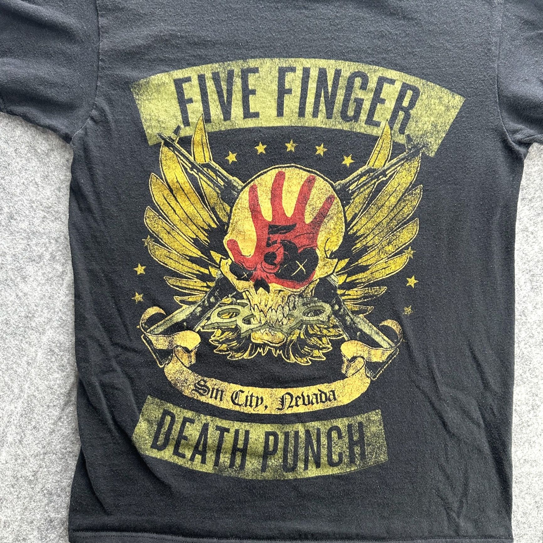 Bravado Five Finger Death Punch Shirt Mens M Black Skull Band Tee Sin City Nevada Rock Size US M / EU 48-50 / 2 - 3 Thumbnail