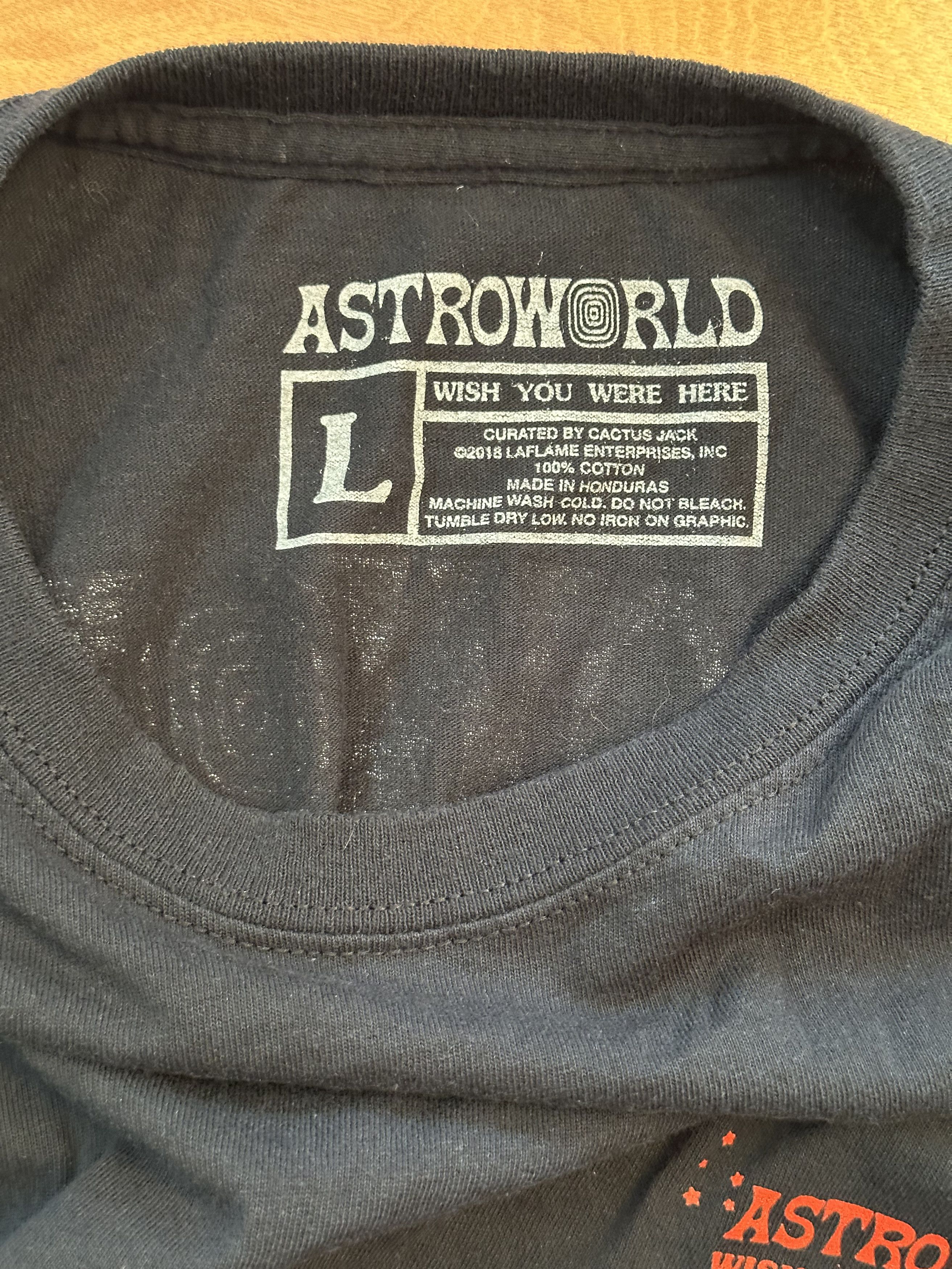Travis Scott Travis Scott Astroworld Wish You Were Here Tee Black Size US L / EU 52-54 / 3 - 4 Thumbnail