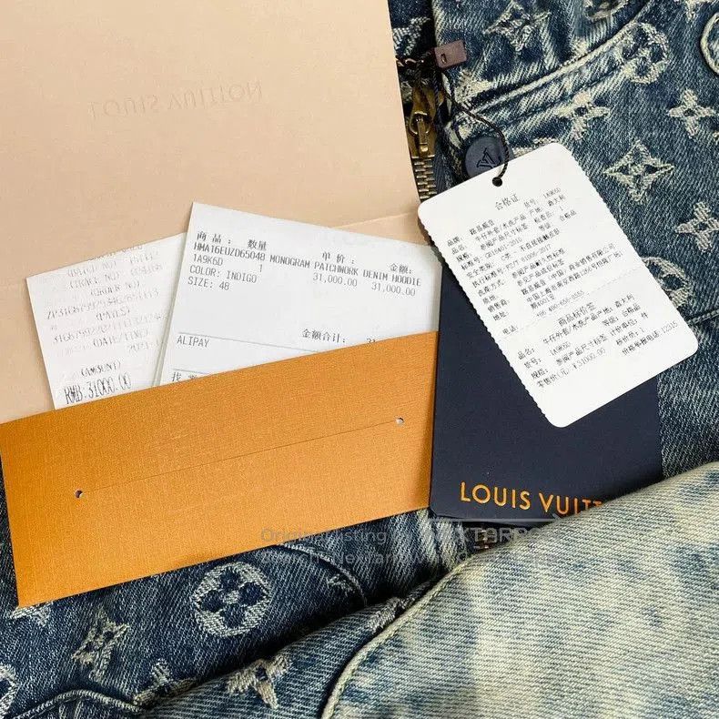 Louis Vuitton Louis Vuitton Denim Jacket with Hood . Size US L / EU 52-54 / 3 - 7 Thumbnail