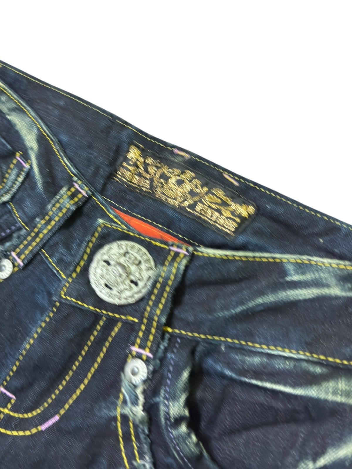 Japanese Brand FLARE RIOBERA SKELETON EMBROIDERED DESIGN LOW RISE DENIM Size US 28 / EU 44 - 7 Thumbnail