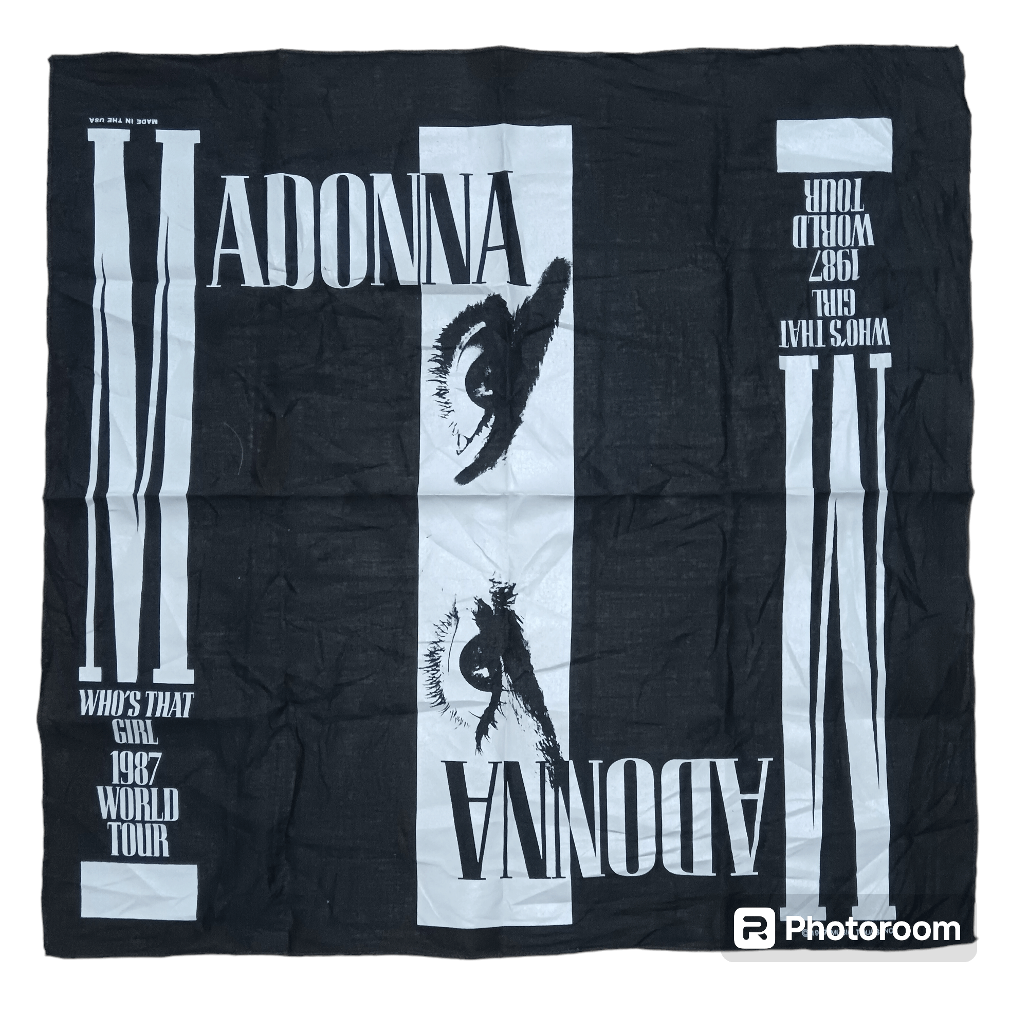 Vintage CRAZY VINTAGE 80S MADONNA WORLD TOUR BANDANA Size ONE SIZE - 1 Thumbnail