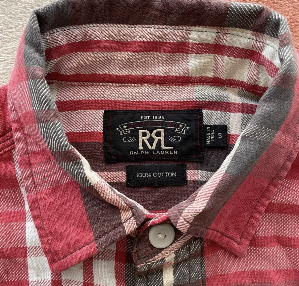 RRL Ralph Lauren RRL Ralph Lauren Double RL Red Plaid Work Shirt K22 Size US S / EU 44-46 / 1 - 3 Thumbnail