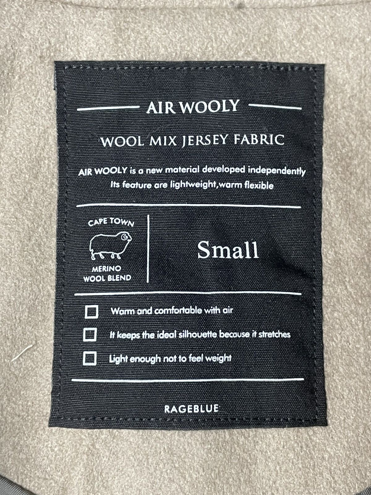 Japanese Brand × Vintage Rage Blue Wool mix Jersey Long Jacket (56) Size US S / EU 44-46 / 1 - 9 Thumbnail