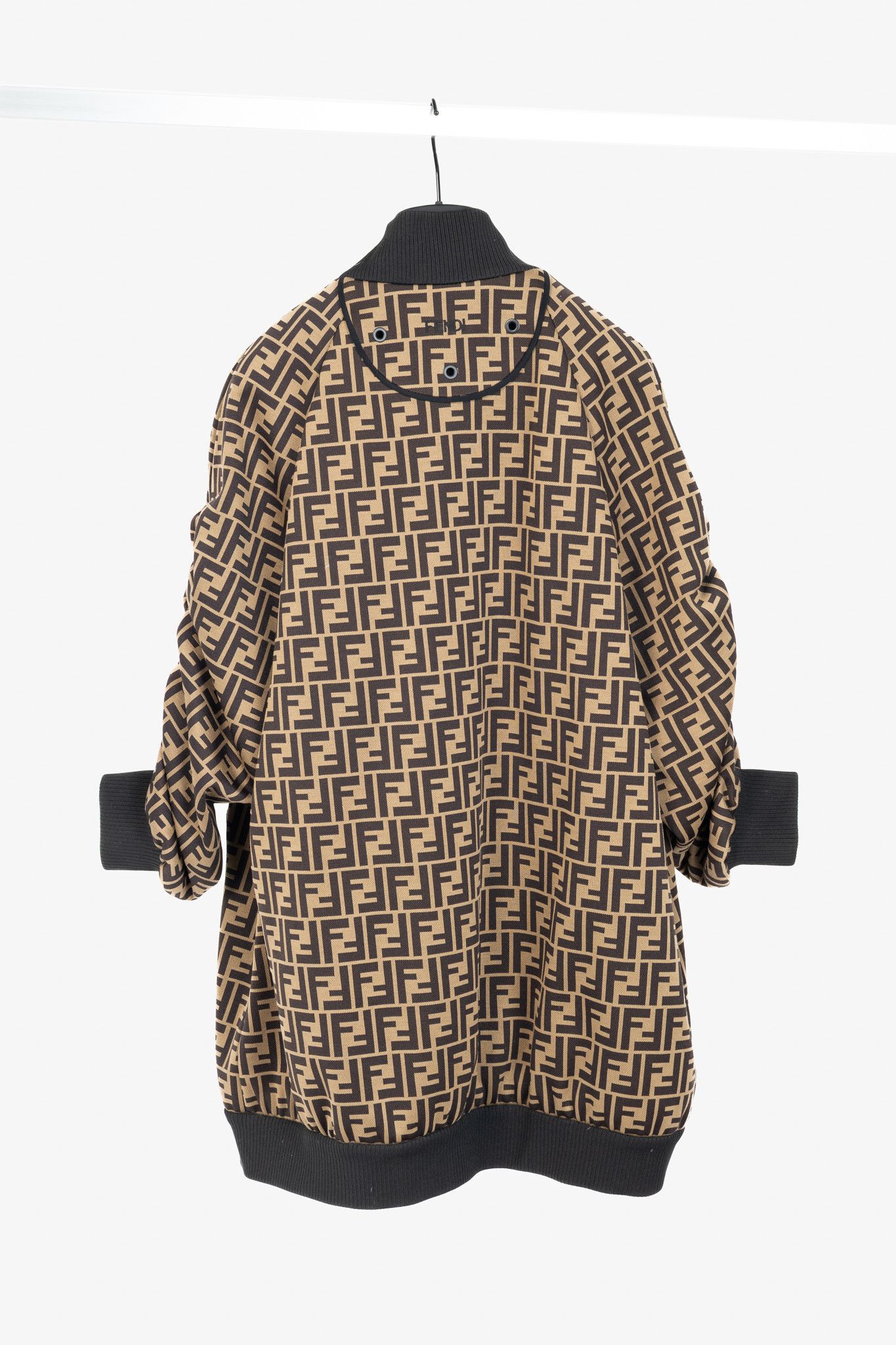 Fendi Fendi SS/19 FF-Motif Jersey Oversized Bomber Jacket Size S / US 4 / IT 40 - 2 Thumbnail