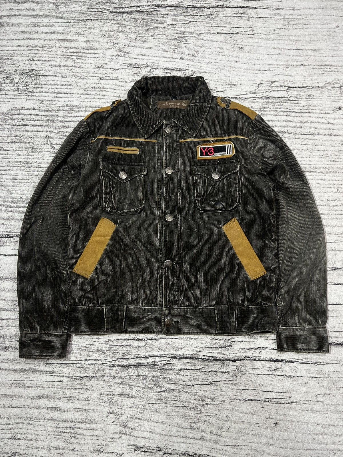 Undercover 2000s Y's Y-3 Adidas Buckle Hybrid Corduroy Trucker y2k Lgb Size US M / EU 48-50 / 2 - 1 Thumbnail