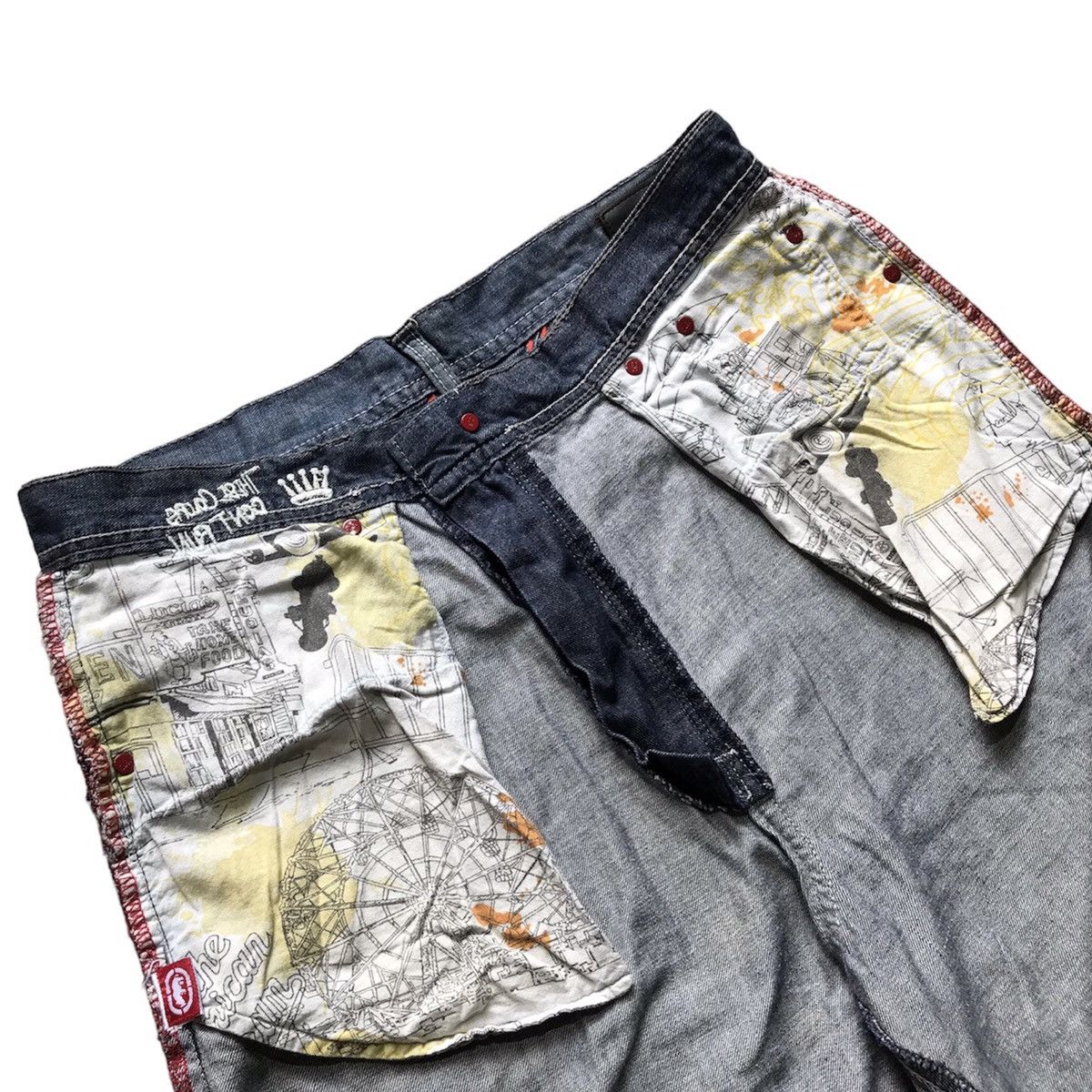 Ecko Unltd. × JNCO Y2K Ecko Embroidered Denim Pants Size US 34 / EU 50 - 7 Thumbnail