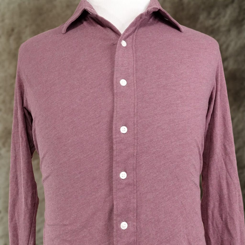 Bonobos BONOBOS Shirt Mens M Solid Long Sleeve Button-Up Slim Fit Jersey Cotton Men Size US M / EU 48-50 / 2 - 1 Thumbnail