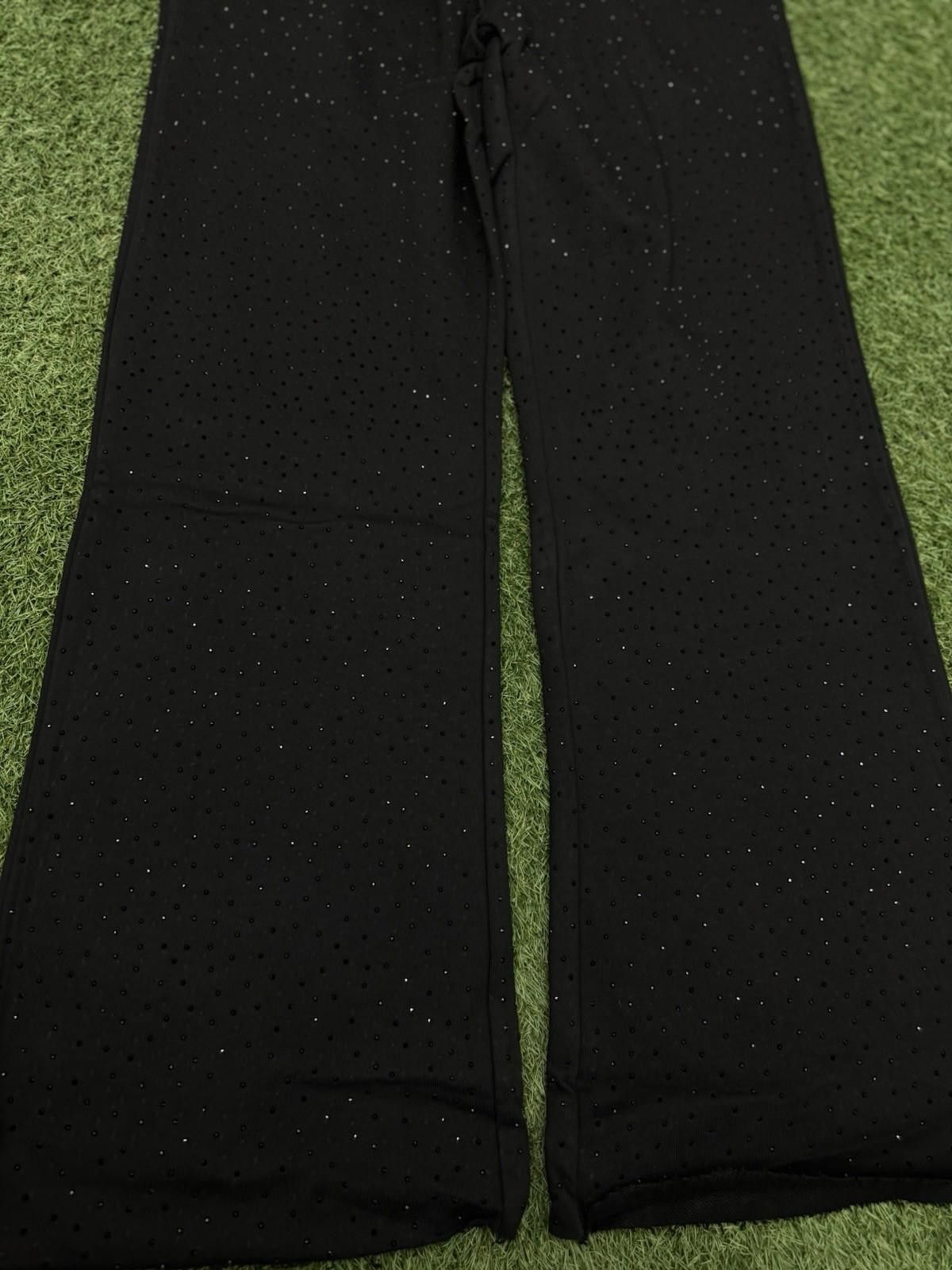 Saint Vanity Size L - Saint Vanity Black Rhinestone Sweatpants Authentic Size US 34 / EU 50 - 3 Thumbnail