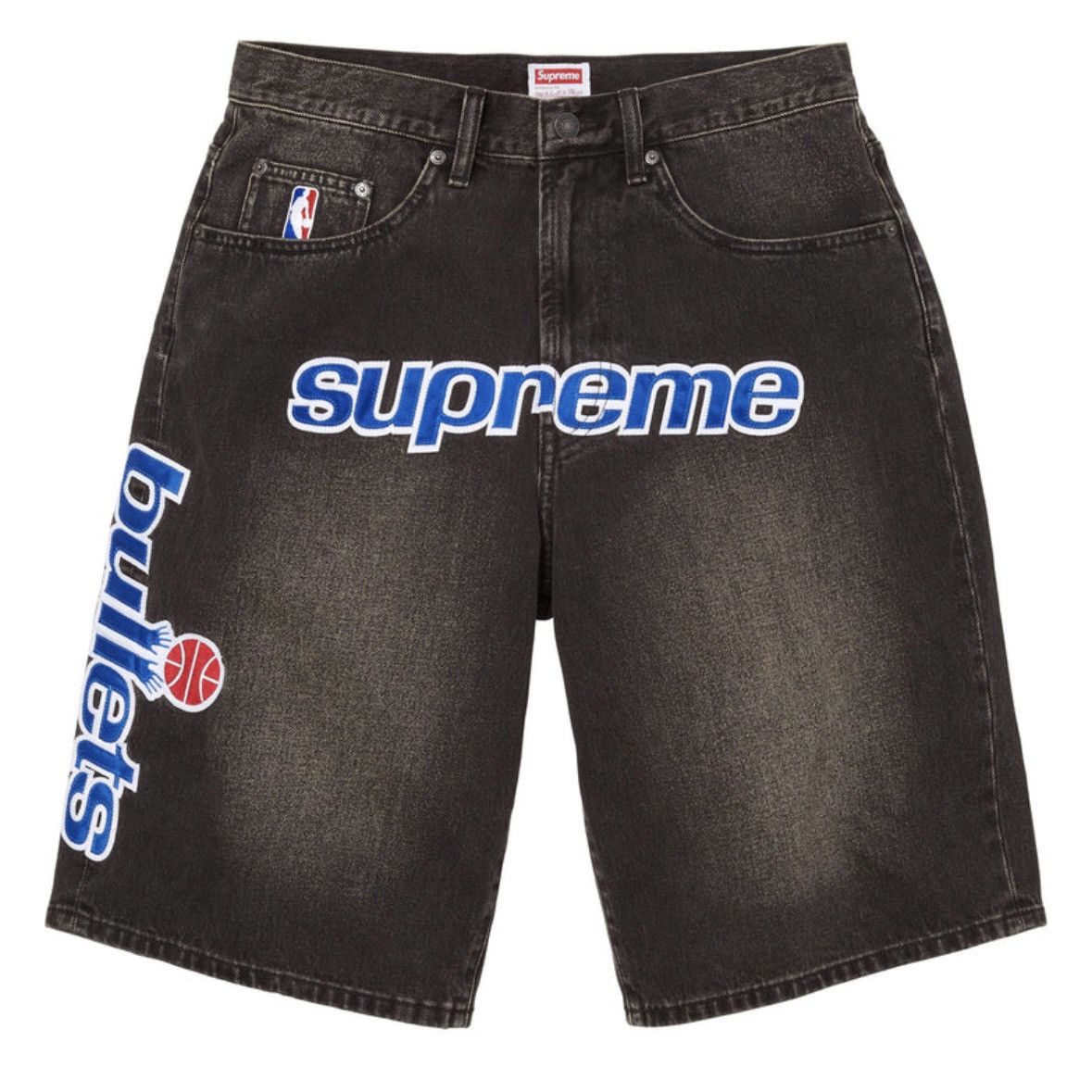 Mitchell & Ness × Supreme Supreme/Mitchell & Ness Washington Bullets Baggy Denim Short Size US 30 / EU 46 - 8 Thumbnail