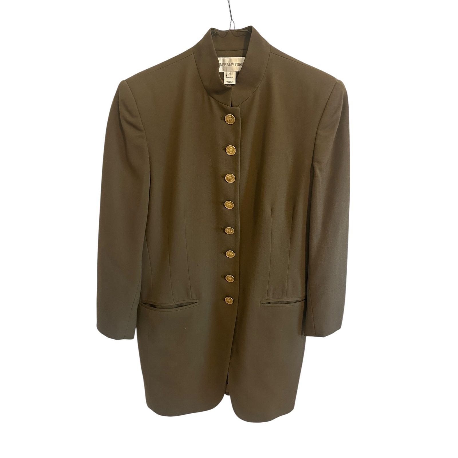 Jones New York Jones New York Brown Gold Button Long Sleeve Collar Blazer Size L / US 10 / IT 46 - 3 Thumbnail