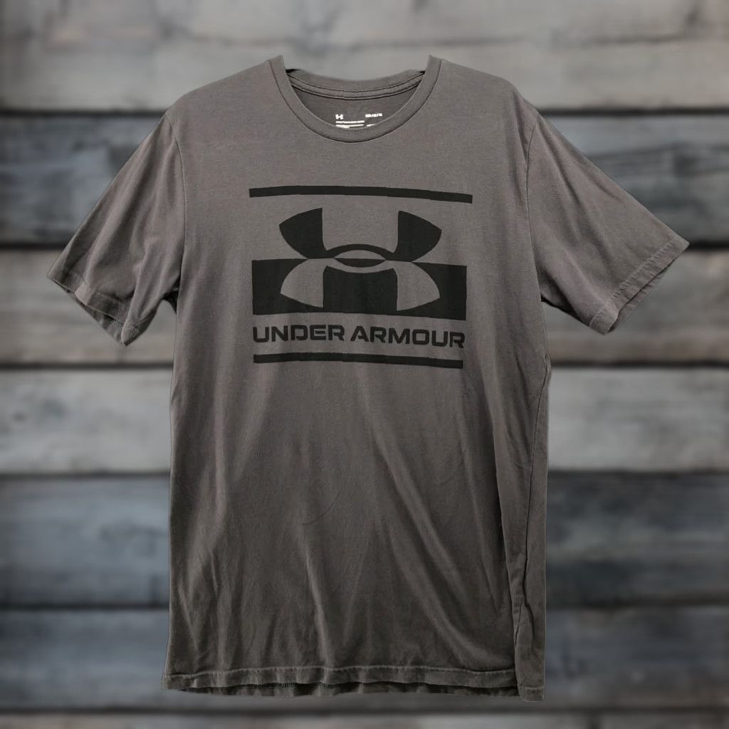 Under Armour Under Armour T Shirt Mens M Heatgear Short Sleeve Crewneck Logo Graphic Gray Size US M / EU 48-50 / 2 - 1 Thumbnail