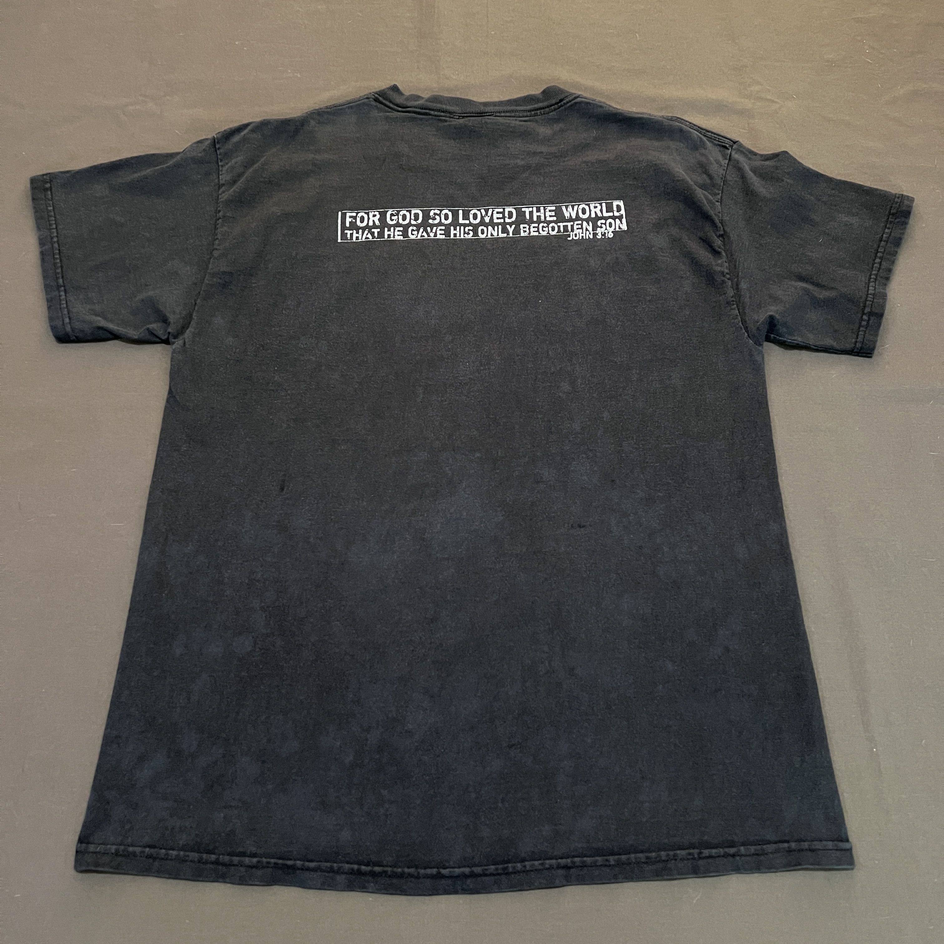 Vintage Y2K Sacrifice Jesus God Lord Bible Holy Tee Faded