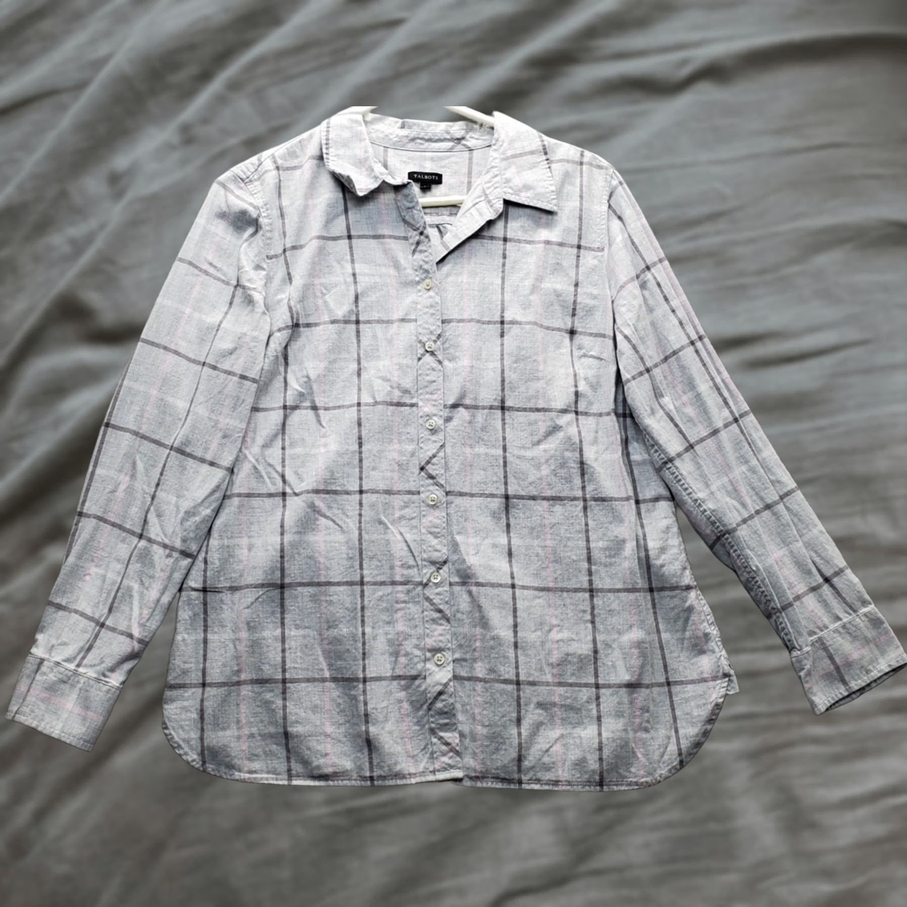 Talbots Talbots Classic Shirt Womens L Multi Plaid Cotton Long Sleeve Button Up 100% Cotton Shirt Womens L Multicolor Plaid Casual Shirt Talbots Button-Up Size L / US 10 / IT 46 - 1 Thumbnail