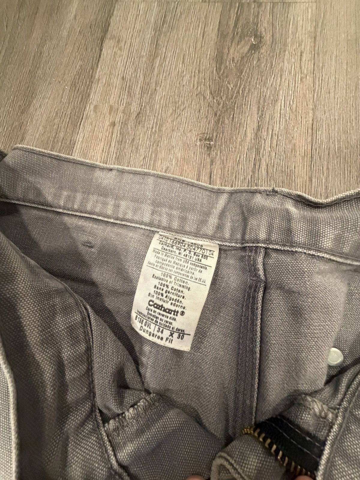 Carhartt Grey Carhartt Double Knee Carpenter Pants (34x30) Size US 34 / EU 50 - 3 Thumbnail