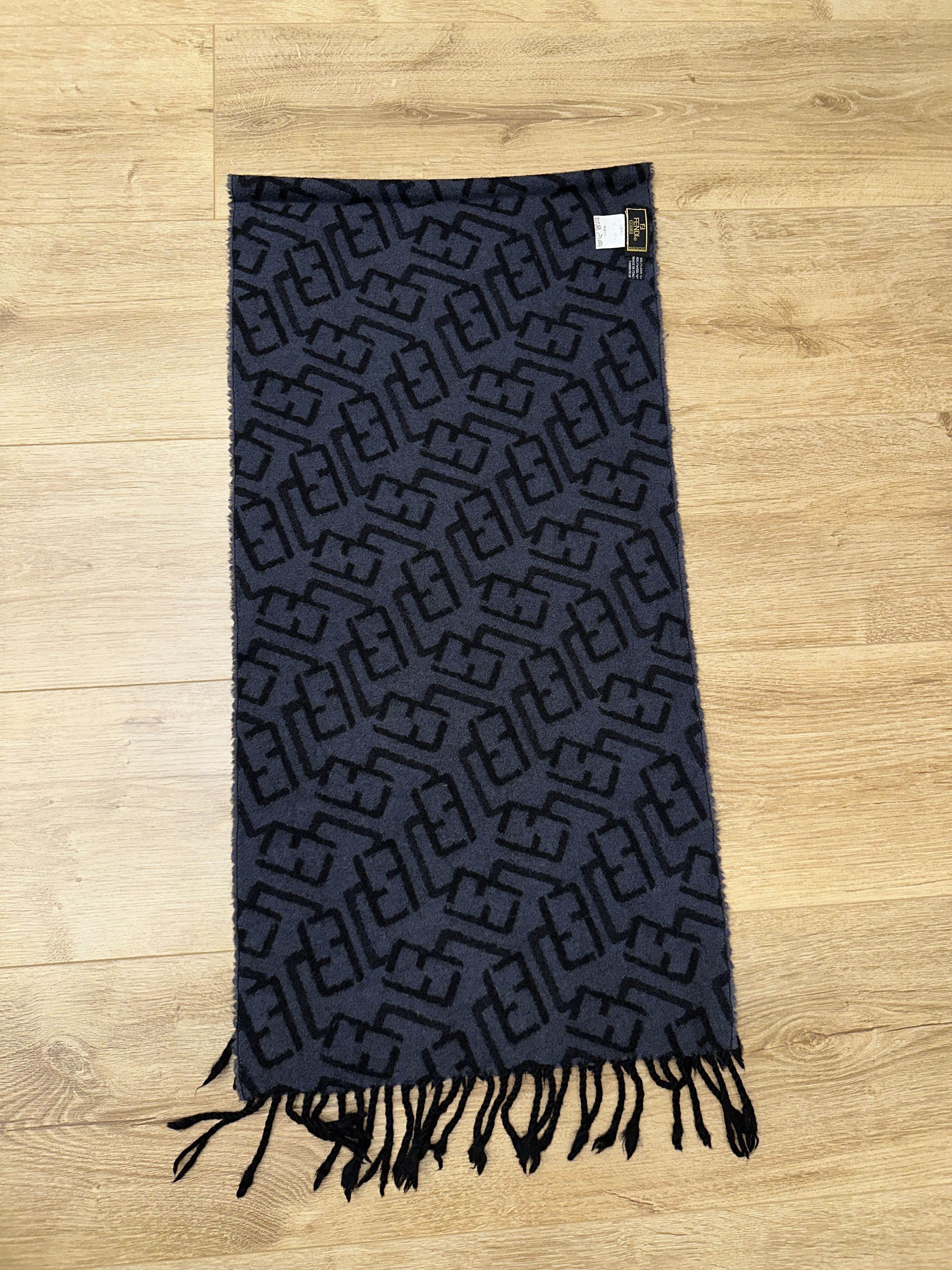Fendi Fendi Vintage Wool Logo Monogram Scarf 150x35cm Rare Size ONE SIZE - 9 Thumbnail