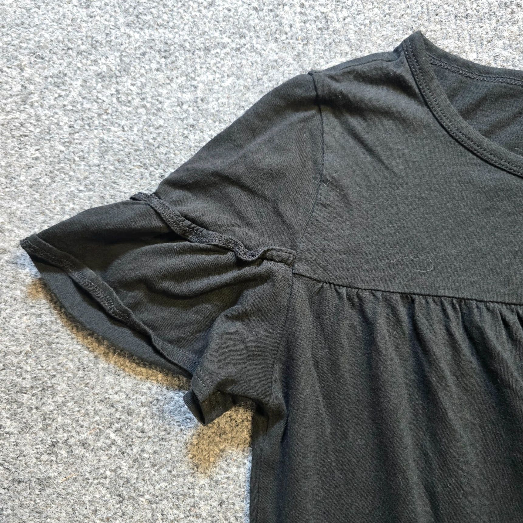 J.Crew J.CREW Dress Womens Small Black Short Tiered Slub Knit Casual Capsule Minimalist Size 28" / US 6 / IT 42 - 3 Thumbnail