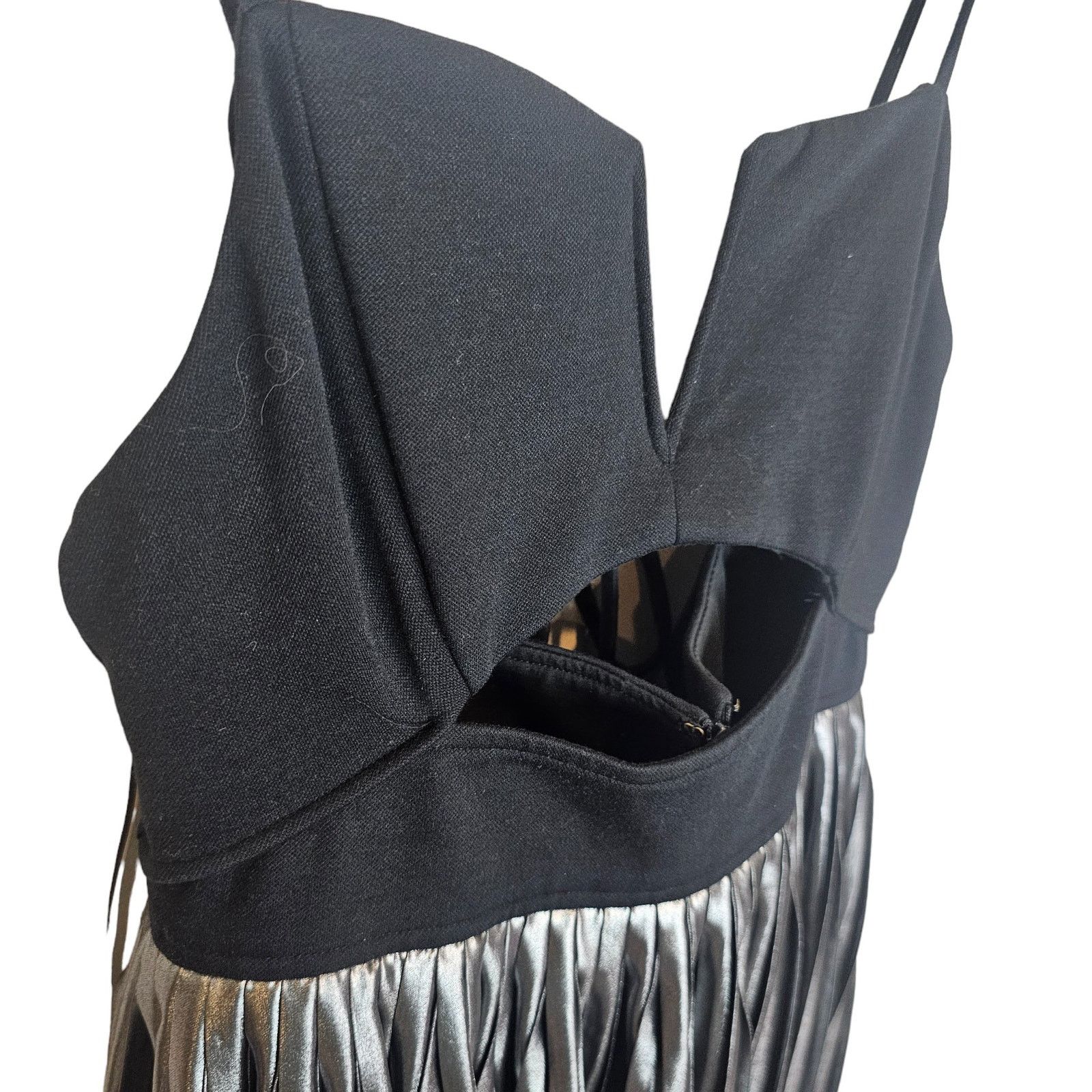 Free People Free People Metallic Piper Midi Dress Pleated Holiday S Size S / US 4 / IT 40 - 4 Thumbnail