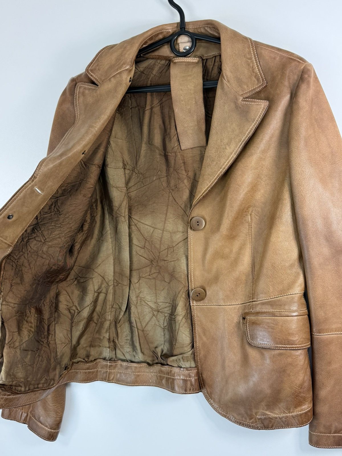 Gimo's Gimo’s GMS-75 Brown Leather jacket size L Size L / US 10 / IT 46 - 10 Thumbnail