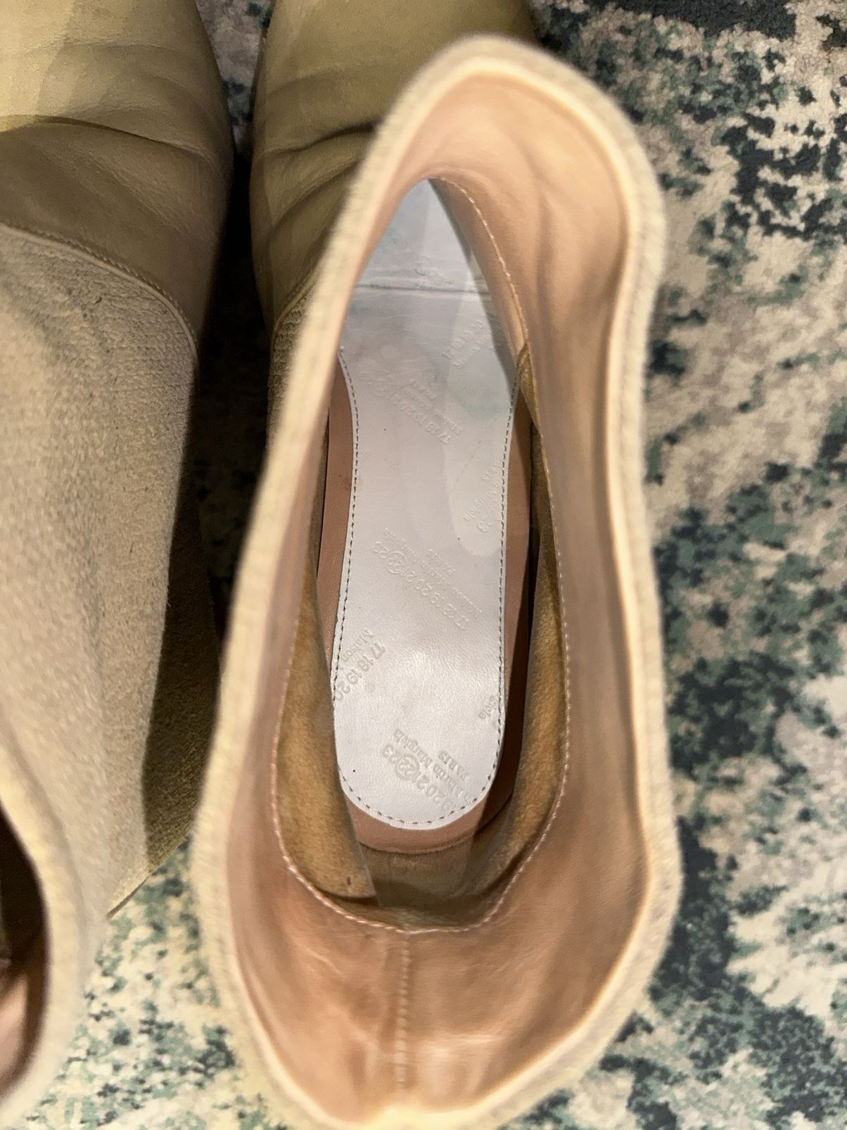 Maison Margiela Maison Martin Margiela Beige Leather and Suede Ankle Boots Size US 6 / IT 36 - 4 Thumbnail