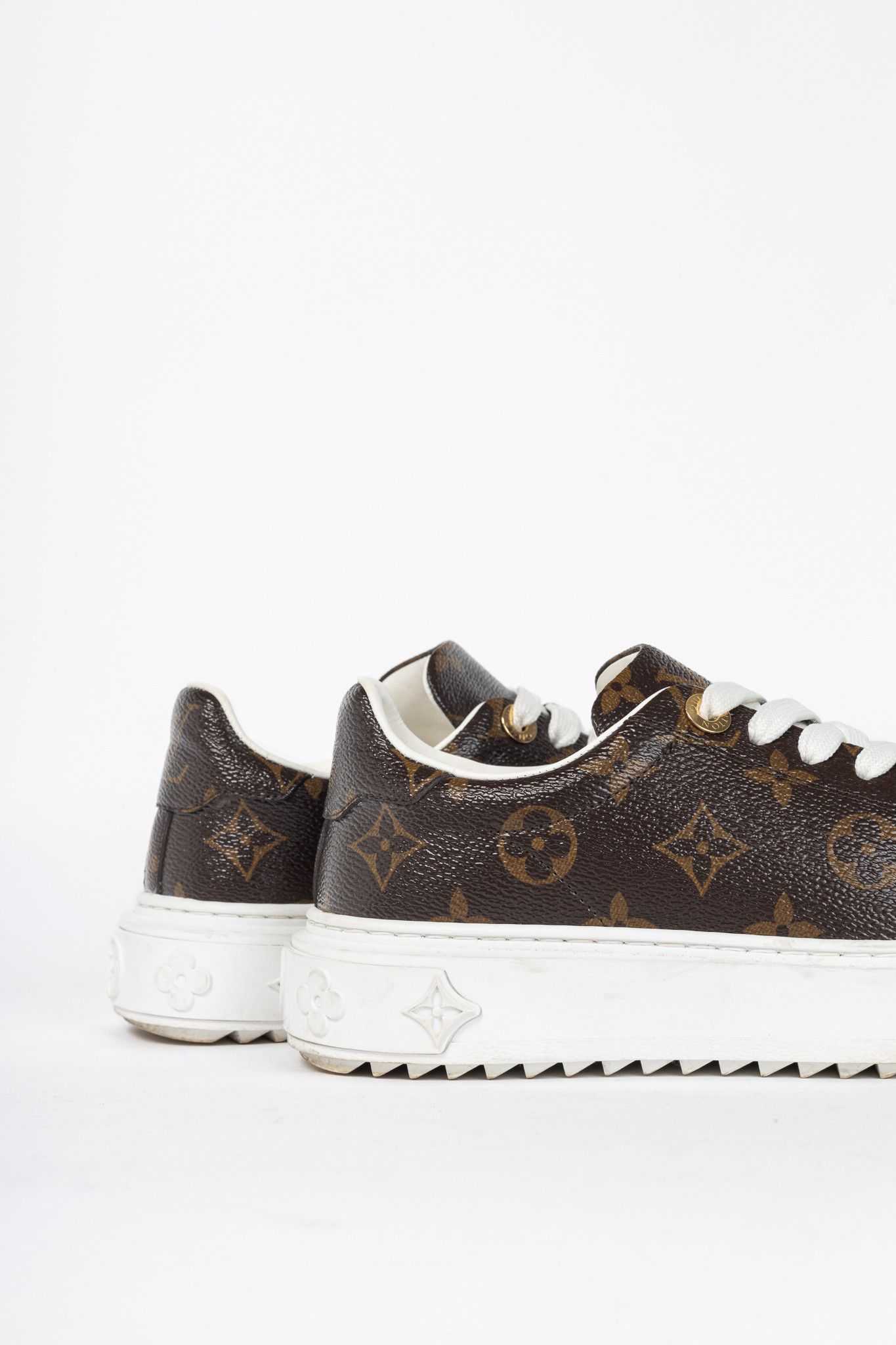 Louis Vuitton Louis Vuitton Time Out Monogram Canvas Platform Sneakers Size US 4 / IT 34 - 8 Thumbnail