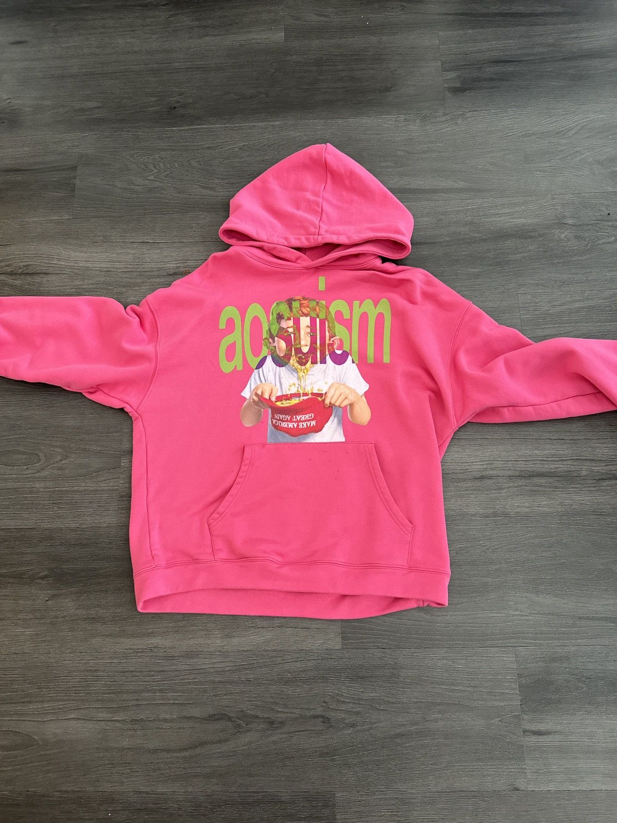image of Aosuism Mad Hoodie in Pink, Men's (Size Large)