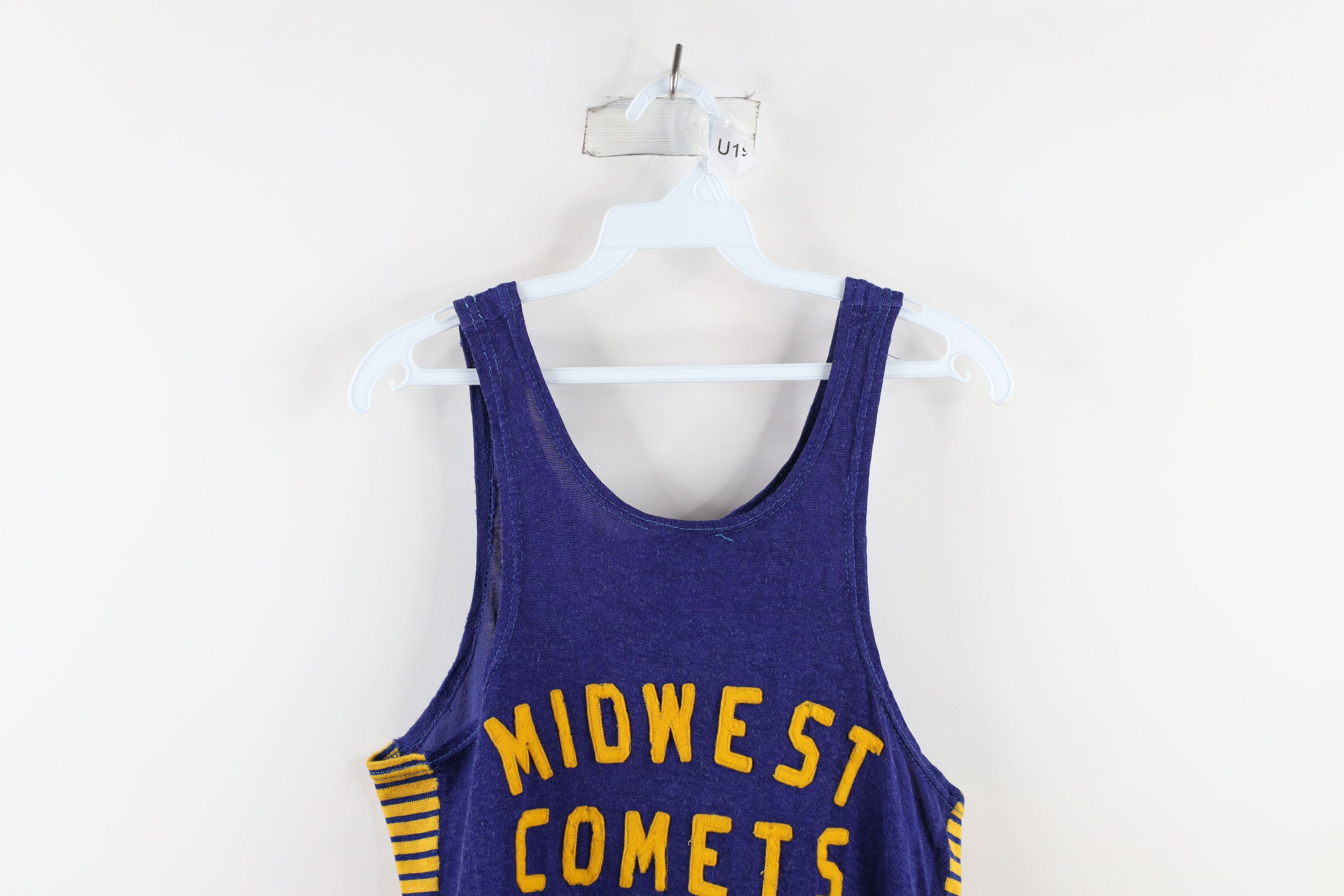 Vintage Vintage 40s 50s Striped Midwest Comets Basketball Jersey USA Size US M / EU 48-50 / 2 - 2 Thumbnail