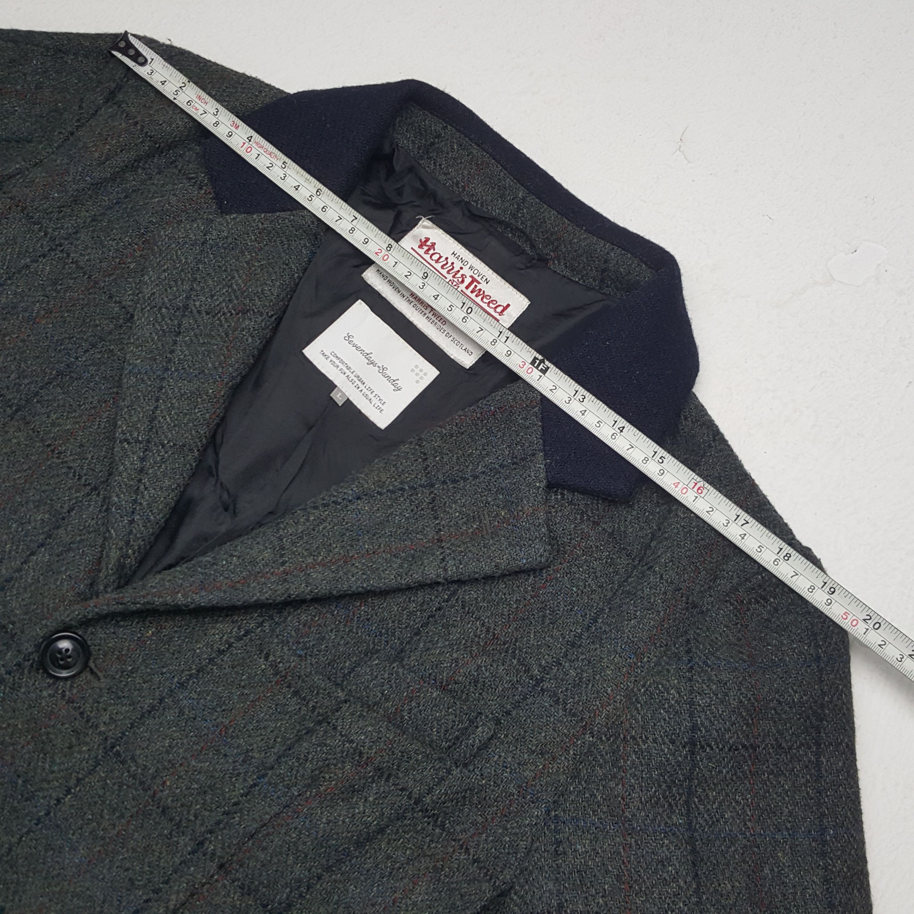 Harris Tweed × Vintage Vintage Sevendays=Sunday Harris Tweed Wool Coat Jacket Size US M / EU 48-50 / 2 - 5 Thumbnail