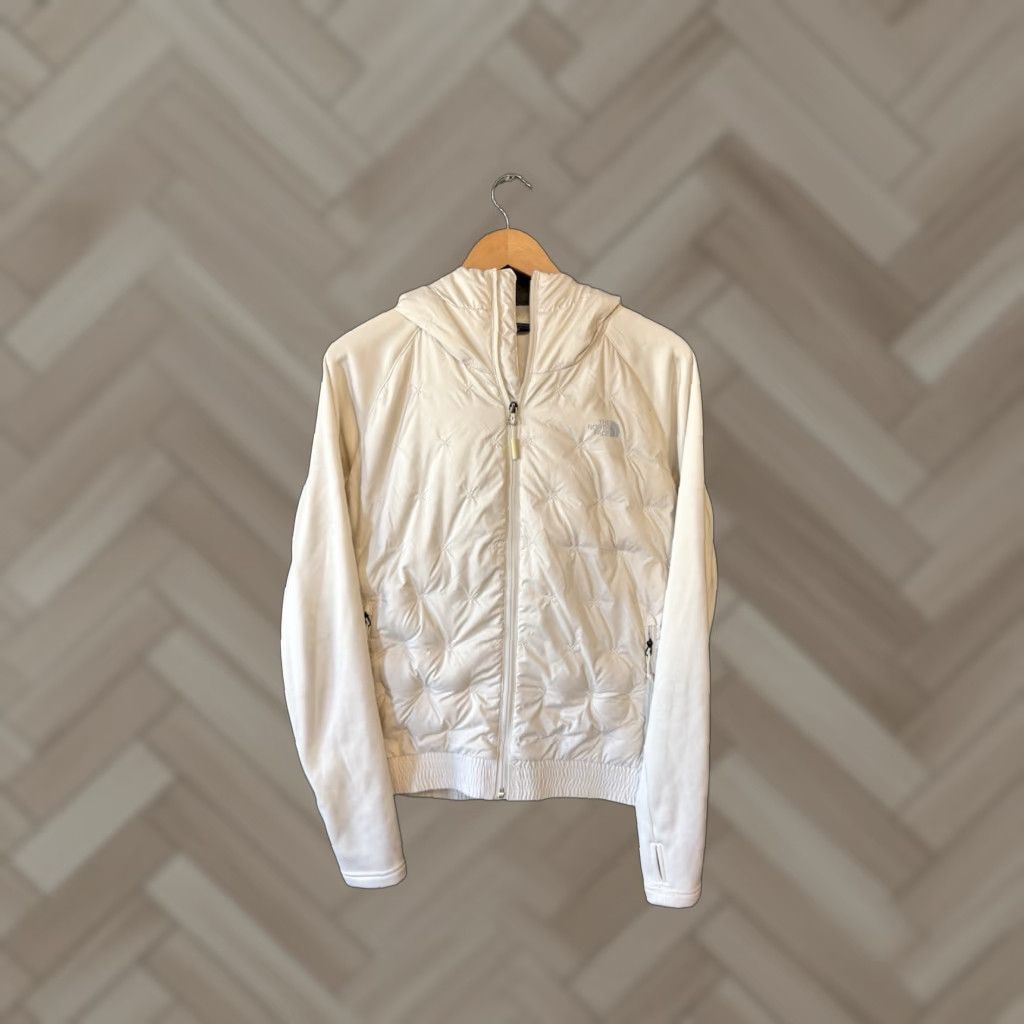 The North Face The North Face Womens Ivory Quilted Full Zip Hooded Sweatshirt Size Medium Size M / US 6-8 / IT 42-44 - 1 Thumbnail