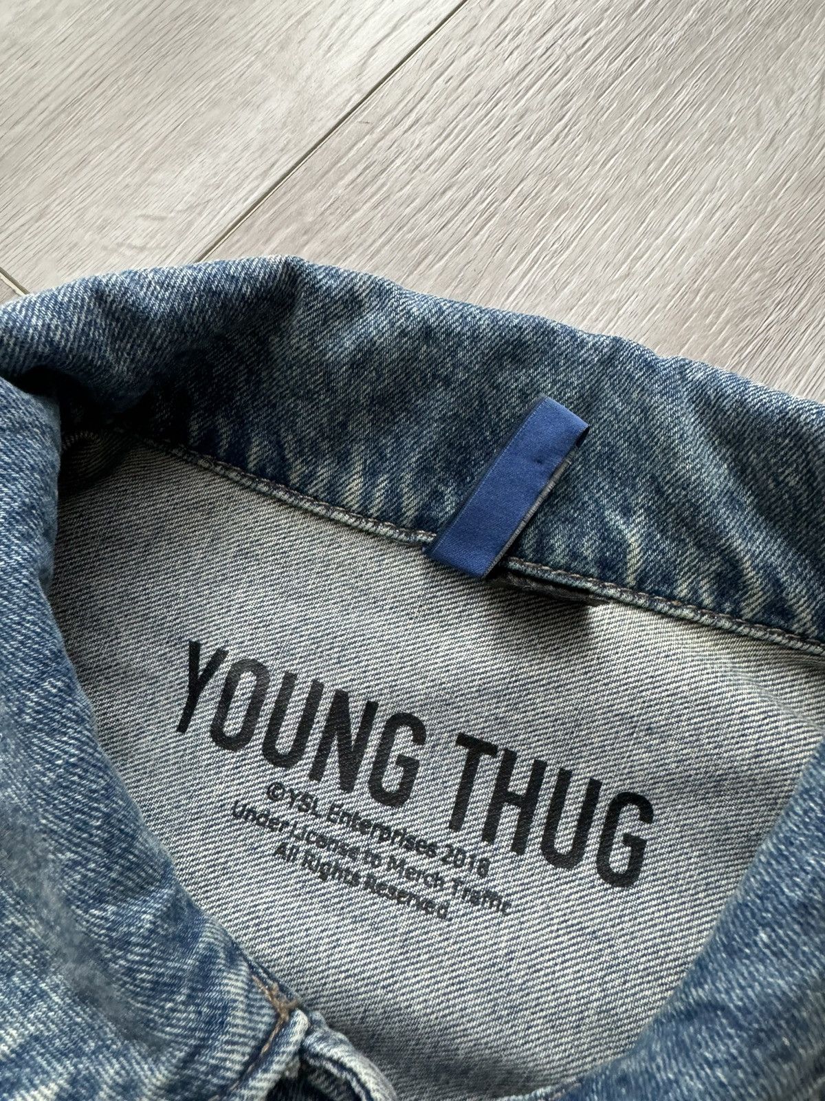 H&M × Young Thug Young Thug Denim Cherub YSL Limited Release H&M Jacket Rap Size US L / EU 52-54 / 3 - 9 Thumbnail