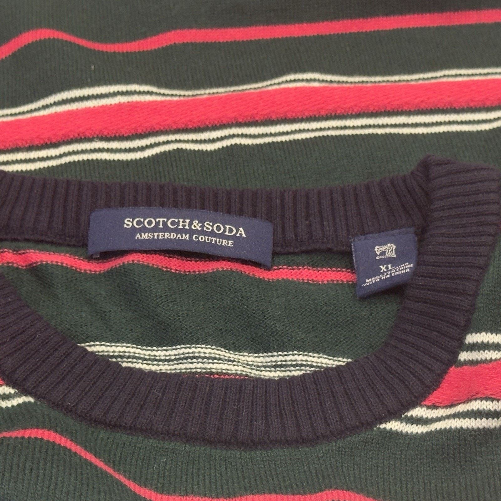 Scotch & Soda Scotch & Soda Wool Striped Short Sleeve Sweater in Size XL Size US XL / EU 56 / 4 - 3 Thumbnail