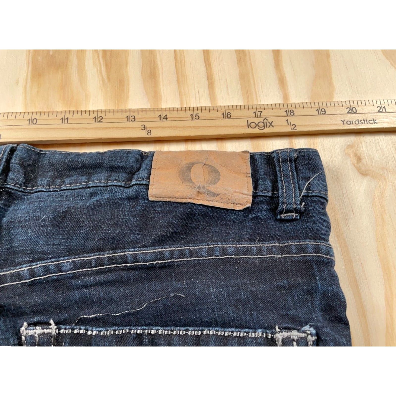 Denime VTG Y2K Streetwear Jeans Men's 36 Regular Dark Blue Denim 37 x 31 Belt Loops 5-Pocket Zipper Fly Vintage Hip Hop 90s Style Size US 36 / EU 52 - 5 Thumbnail